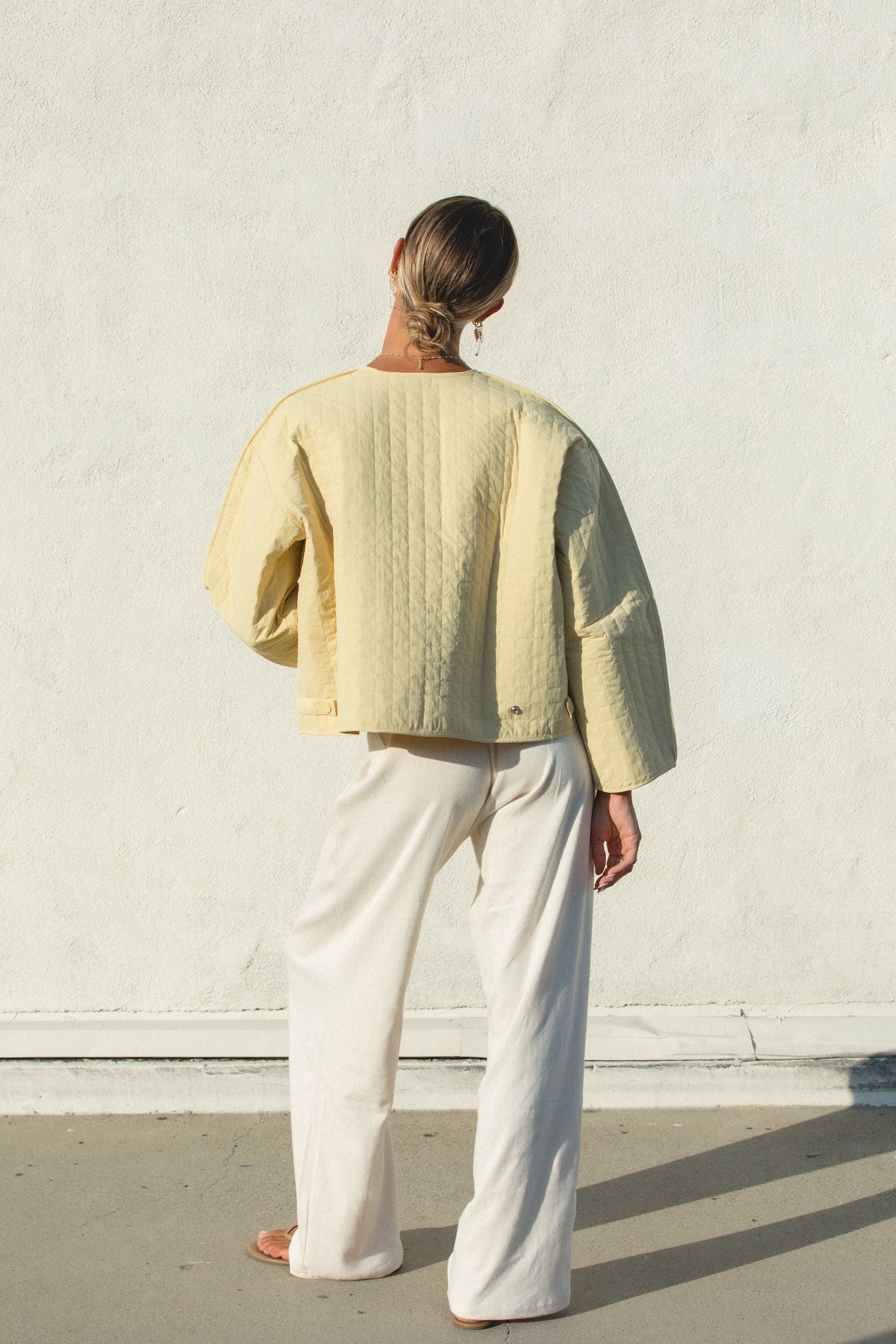 Evening Sun Quilted Button Jacket