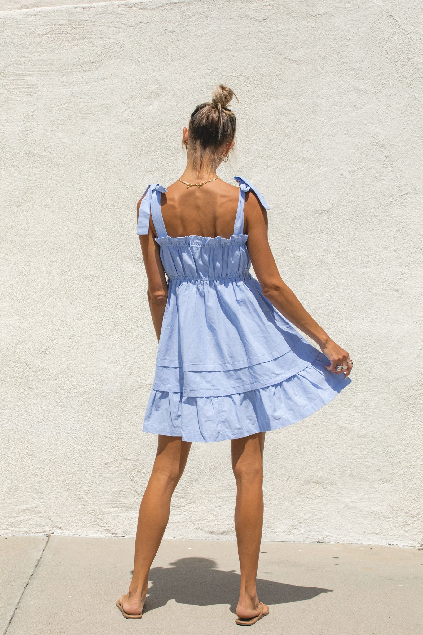 Reverie Woven Cotton Mini Dress