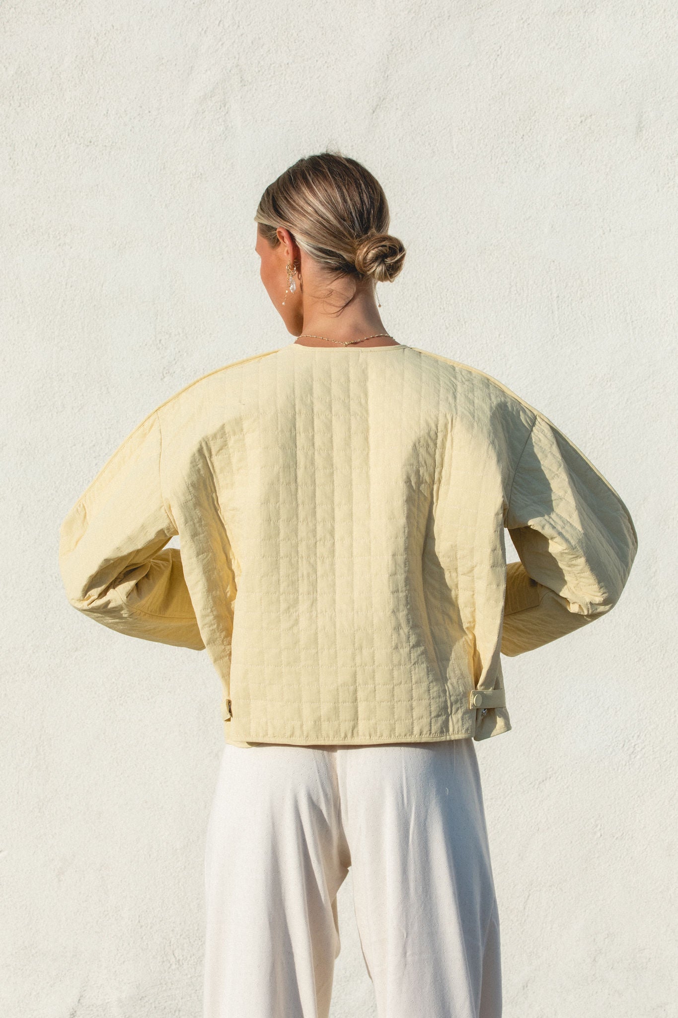 Evening Sun Quilted Button Jacket