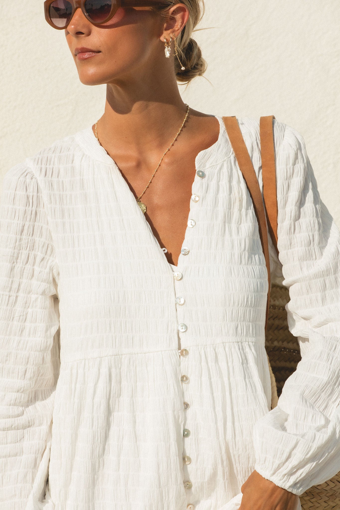 Shores Button Maxi Dress