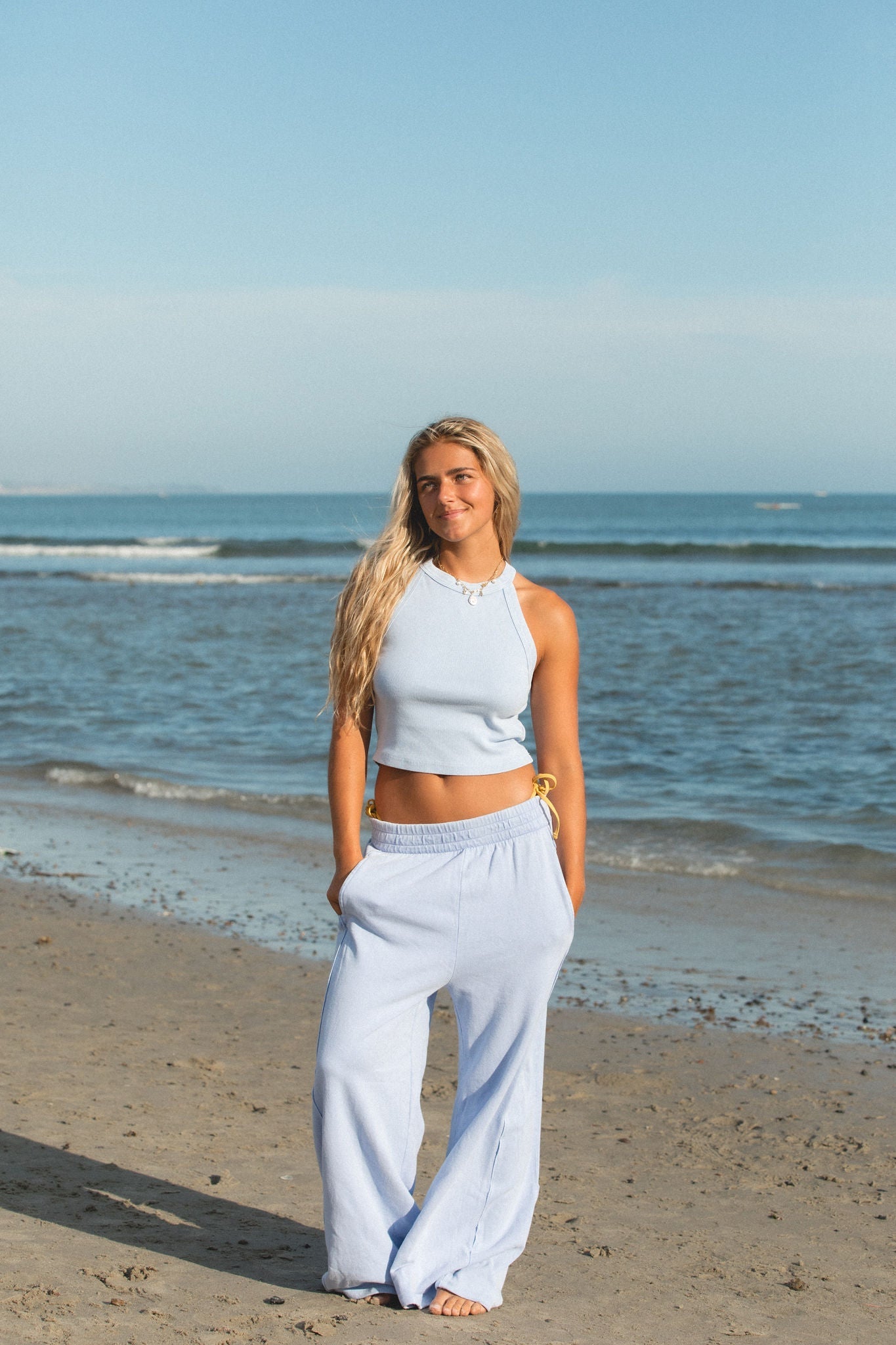 Sunset Surf Cotton Wide Leg Pants