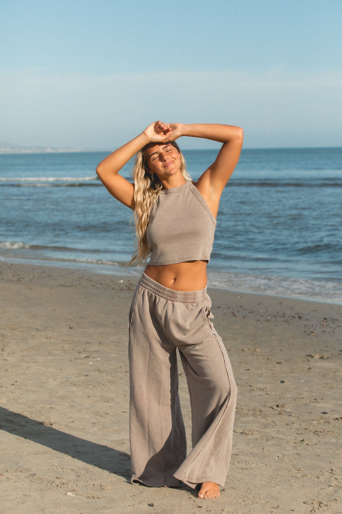 Sunset Surf Cotton Wide Leg Pants