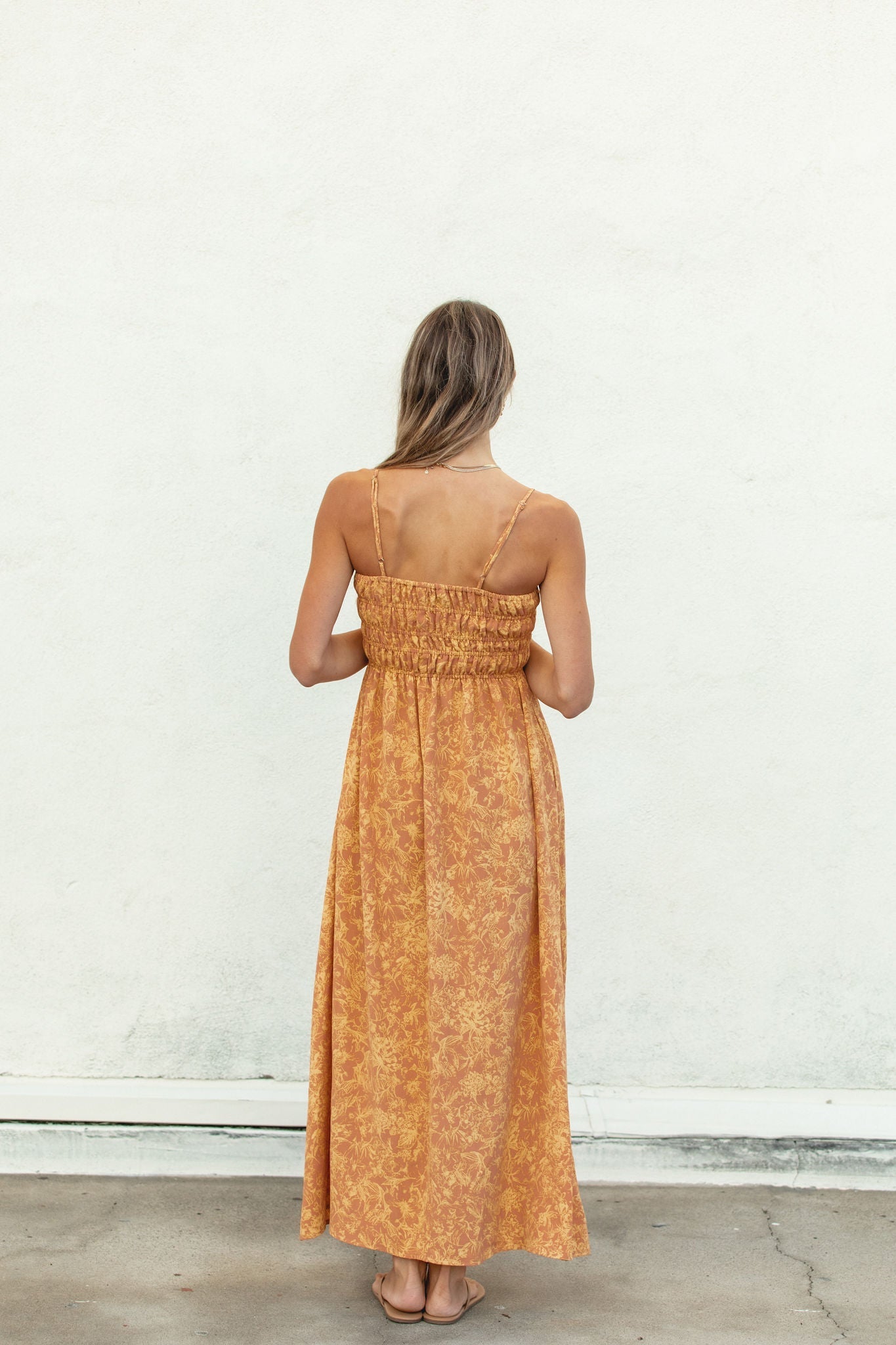 Sunrise Smocked Spaghetti Dress