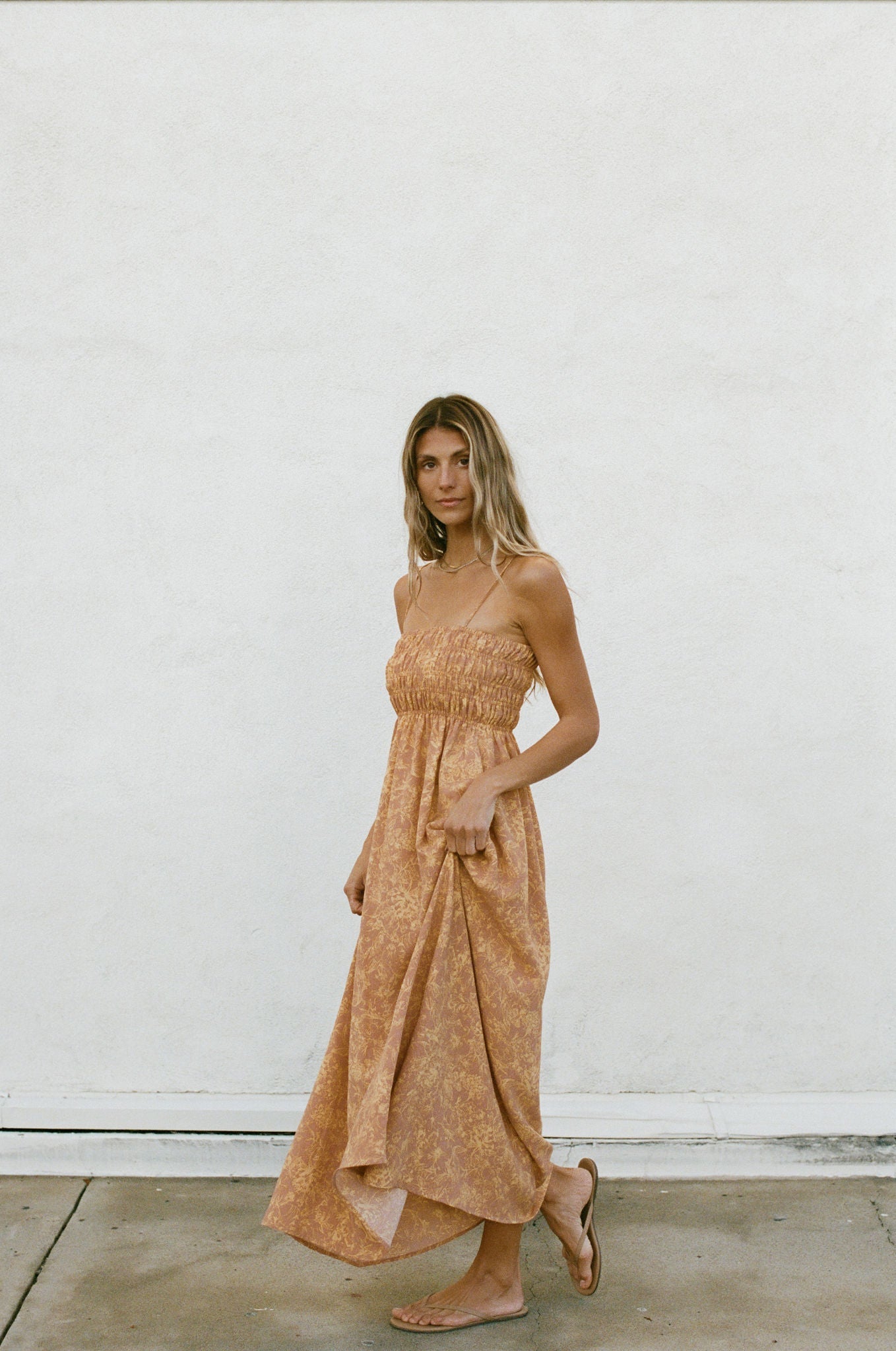 Sunrise Smocked Spaghetti Dress