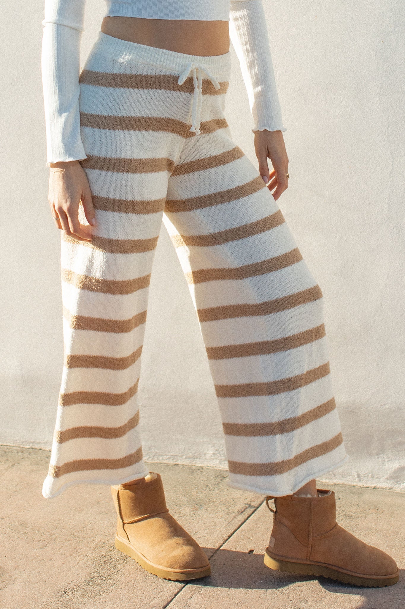 Honey Knitted Wide Leg Pants