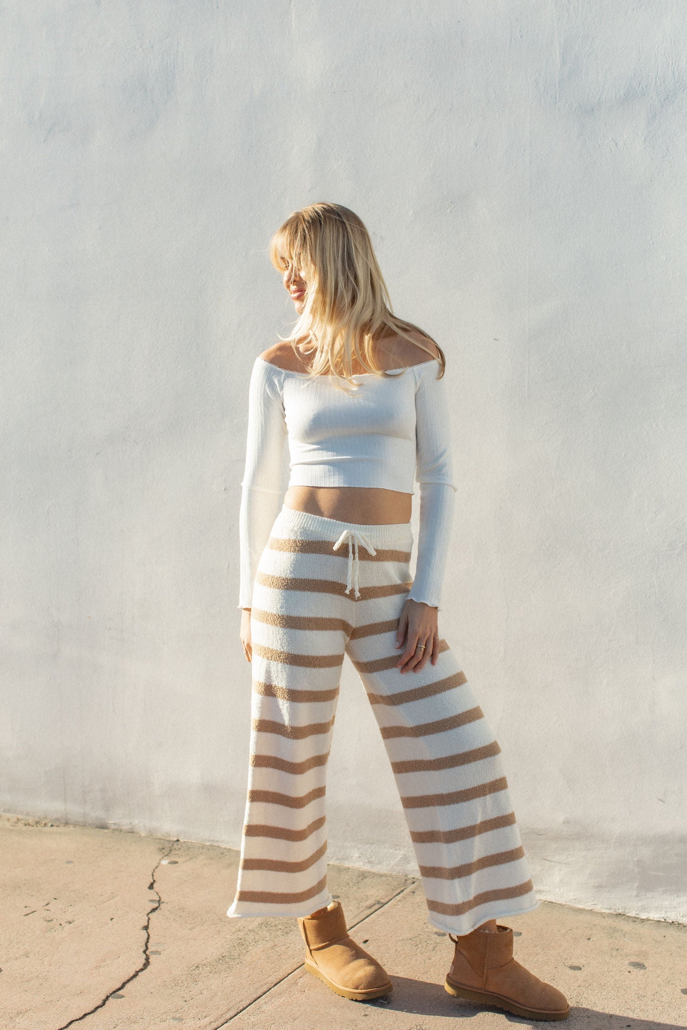 Honey Knitted Wide Leg Pants