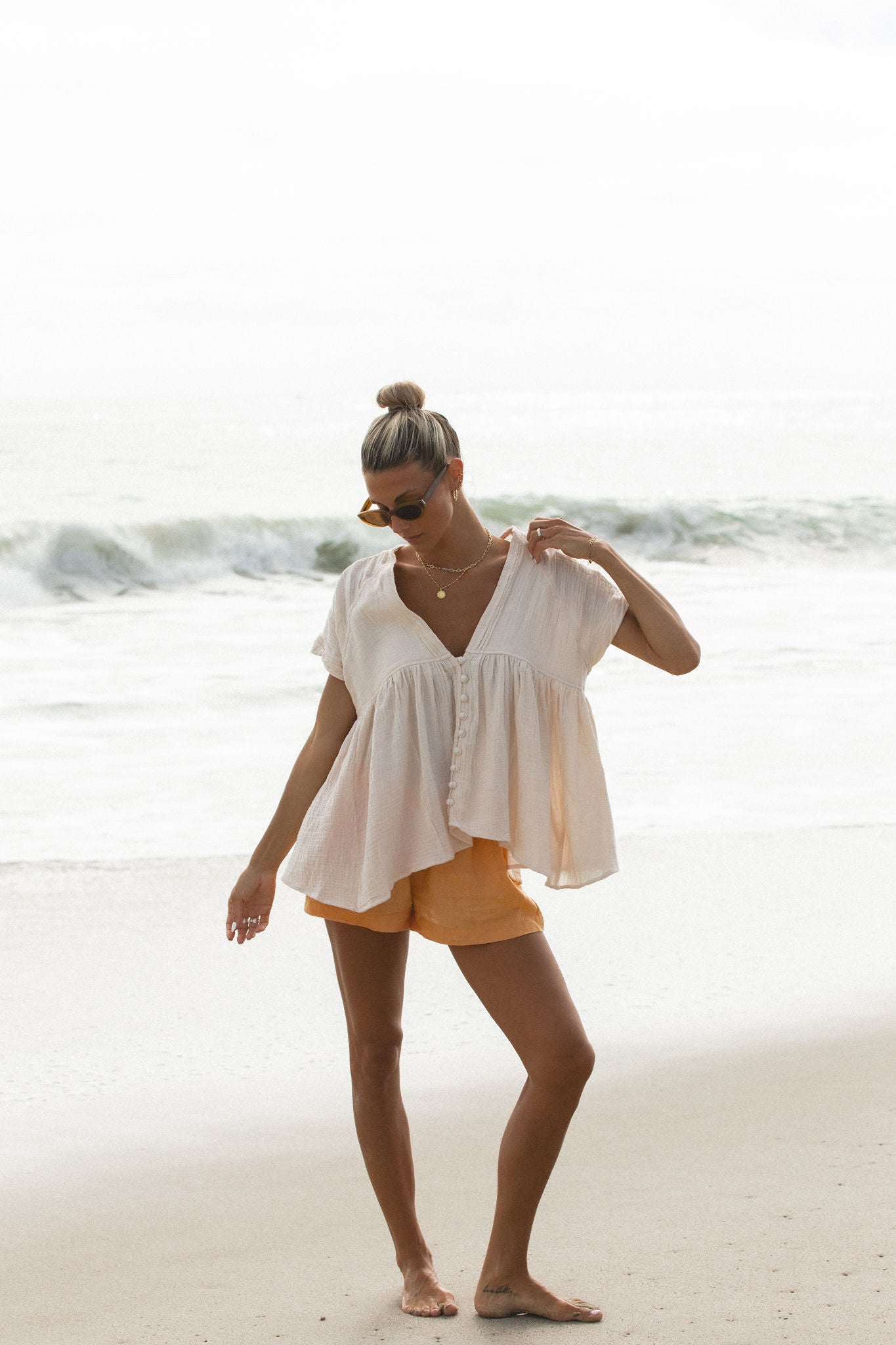 Beachy Head Cotton Gauze Top