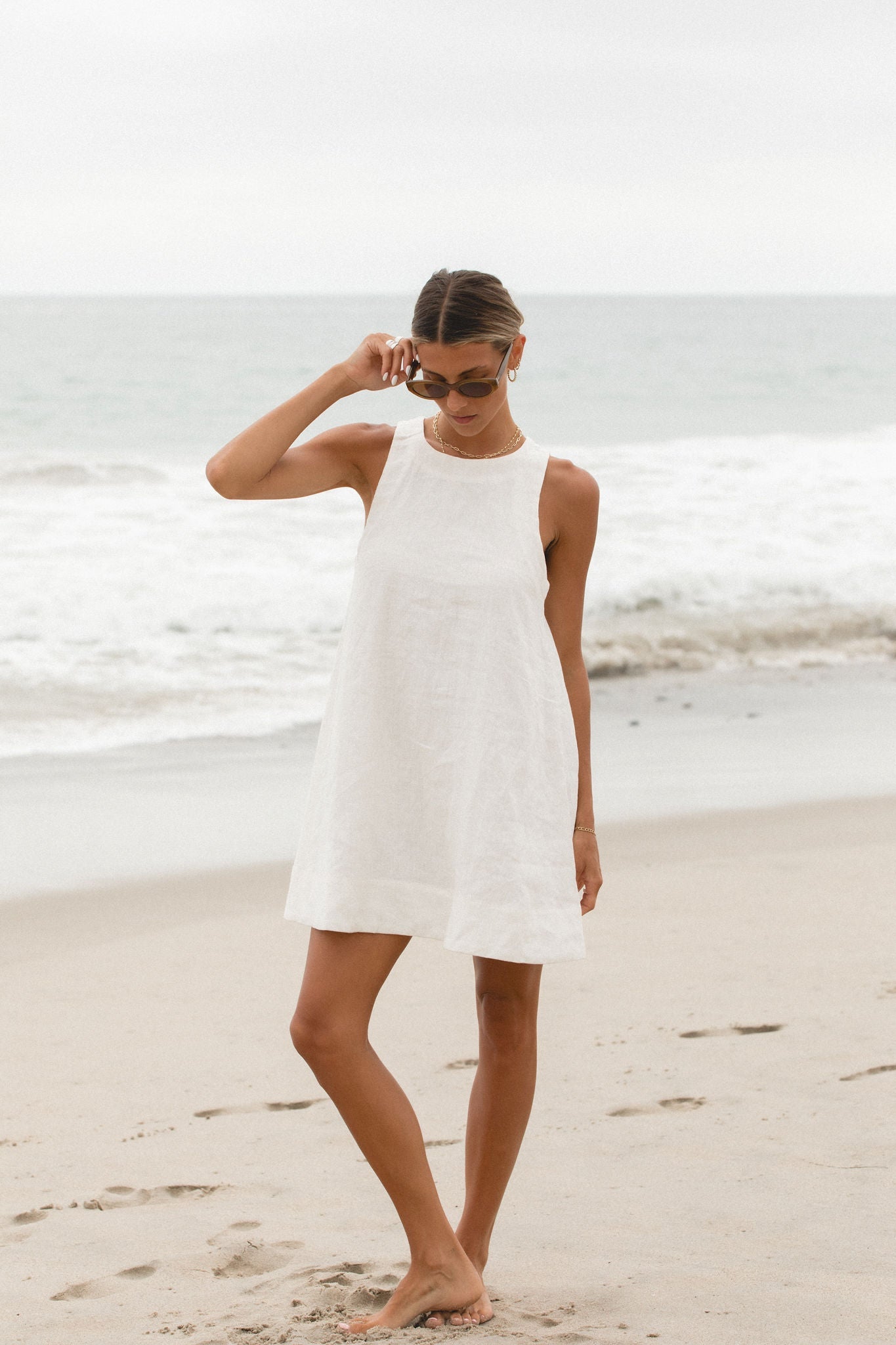 Toulouse Linen Mini Baby Doll Dress