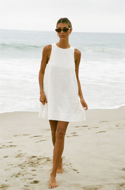 Toulouse Linen Mini Baby Doll Dress