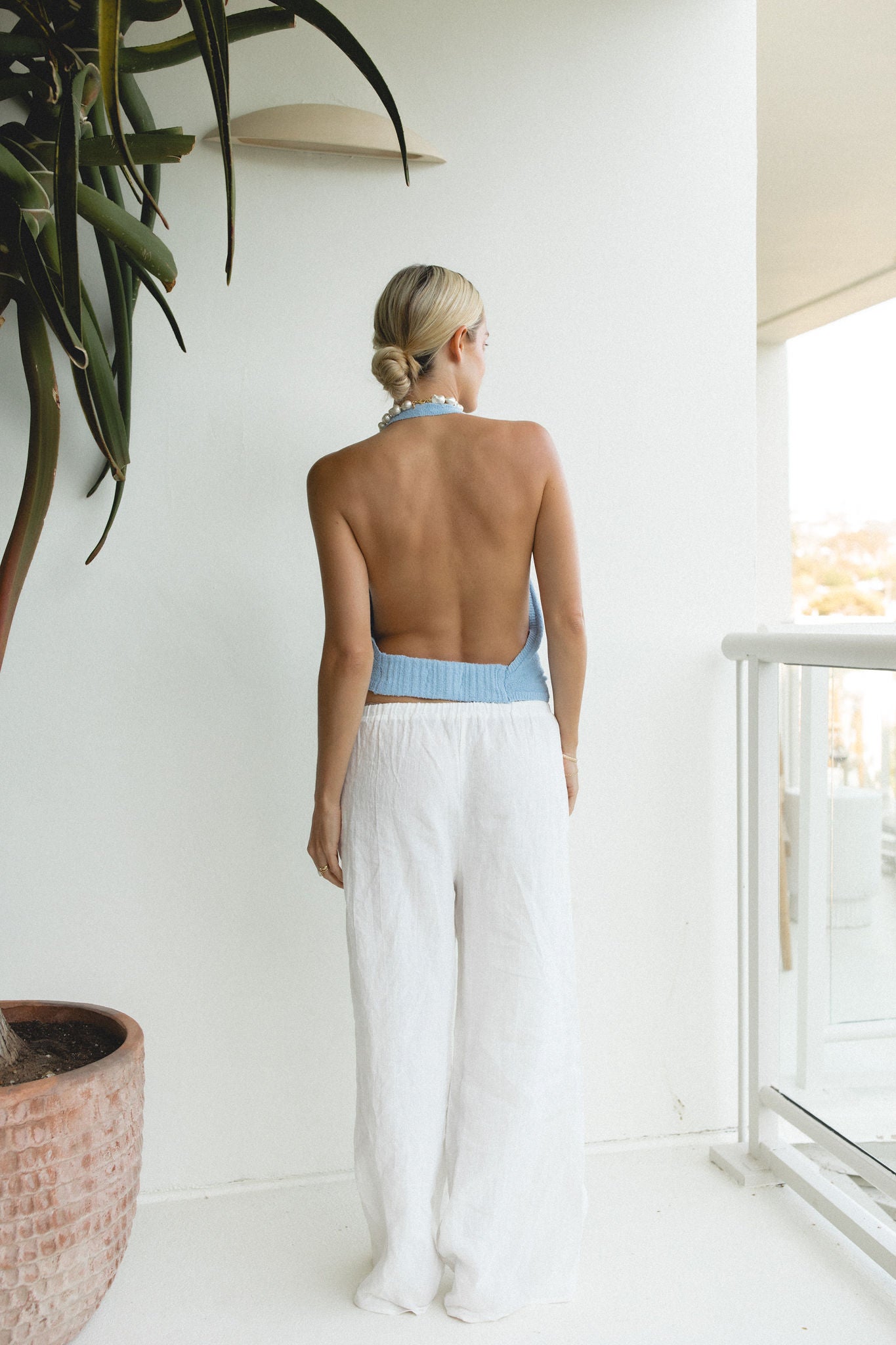 Dusk Cotton Knit Halter Top