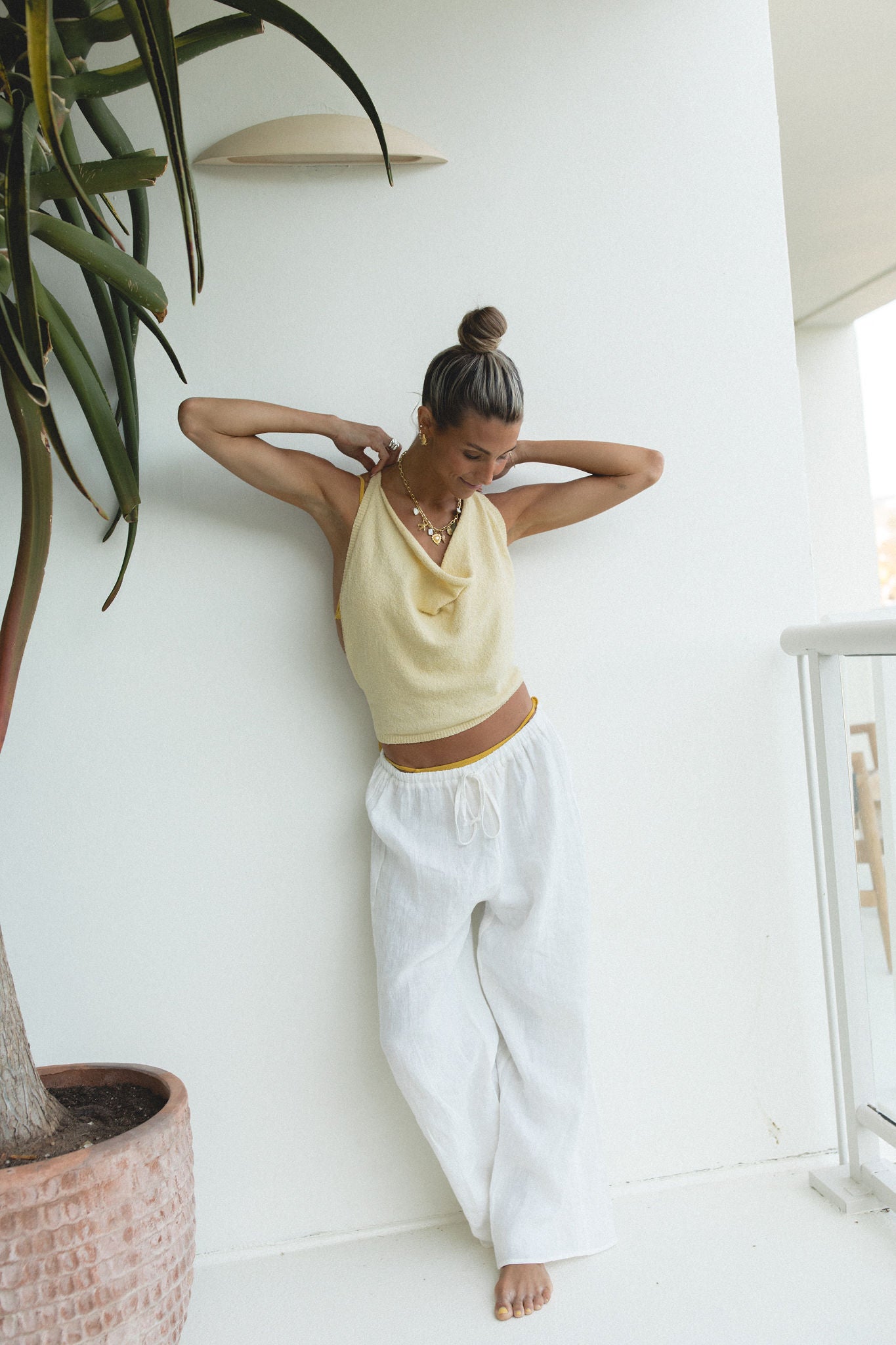 Dusk Cotton Knit Halter Top