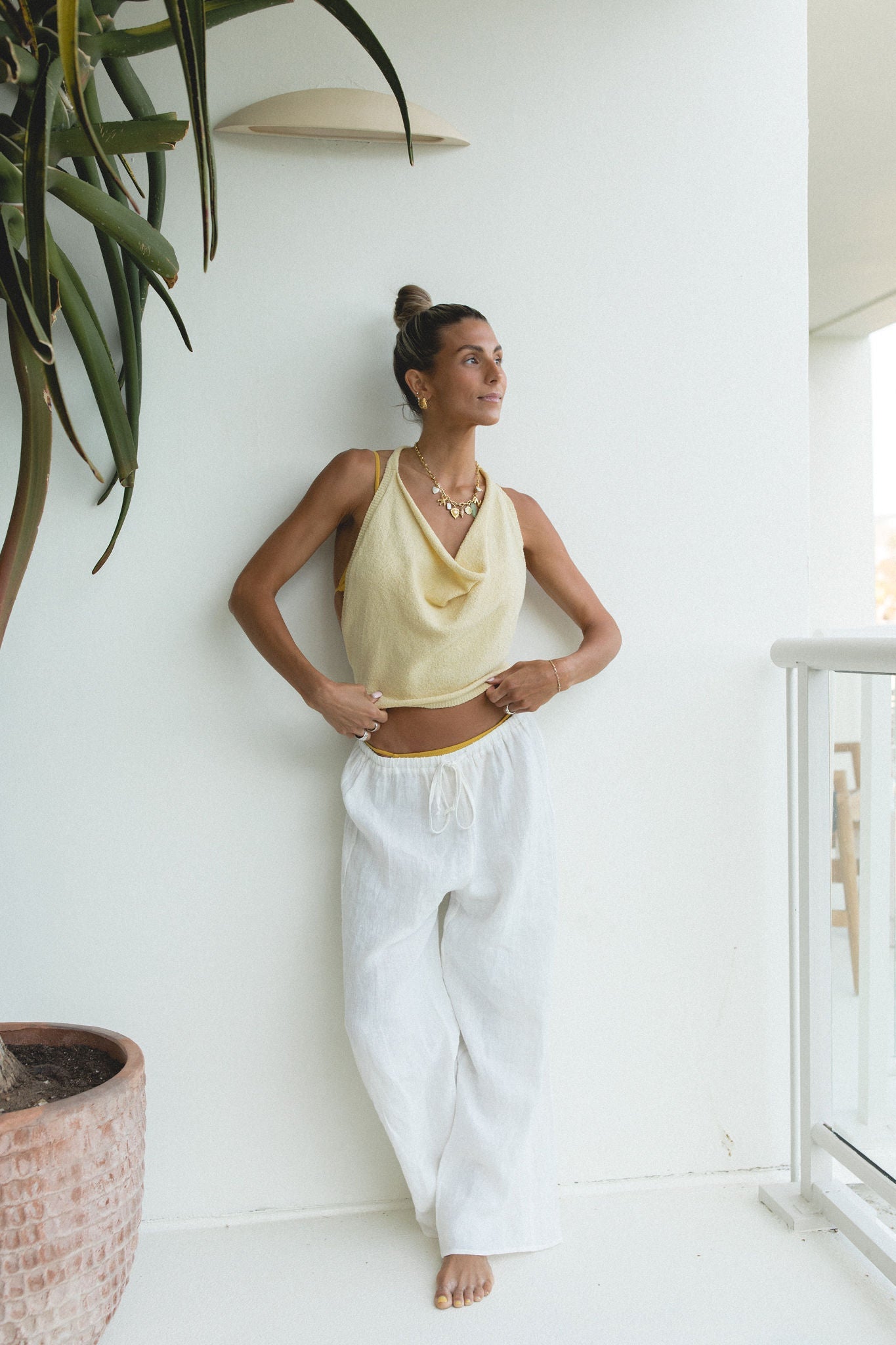 Dusk Cotton Knit Halter Top