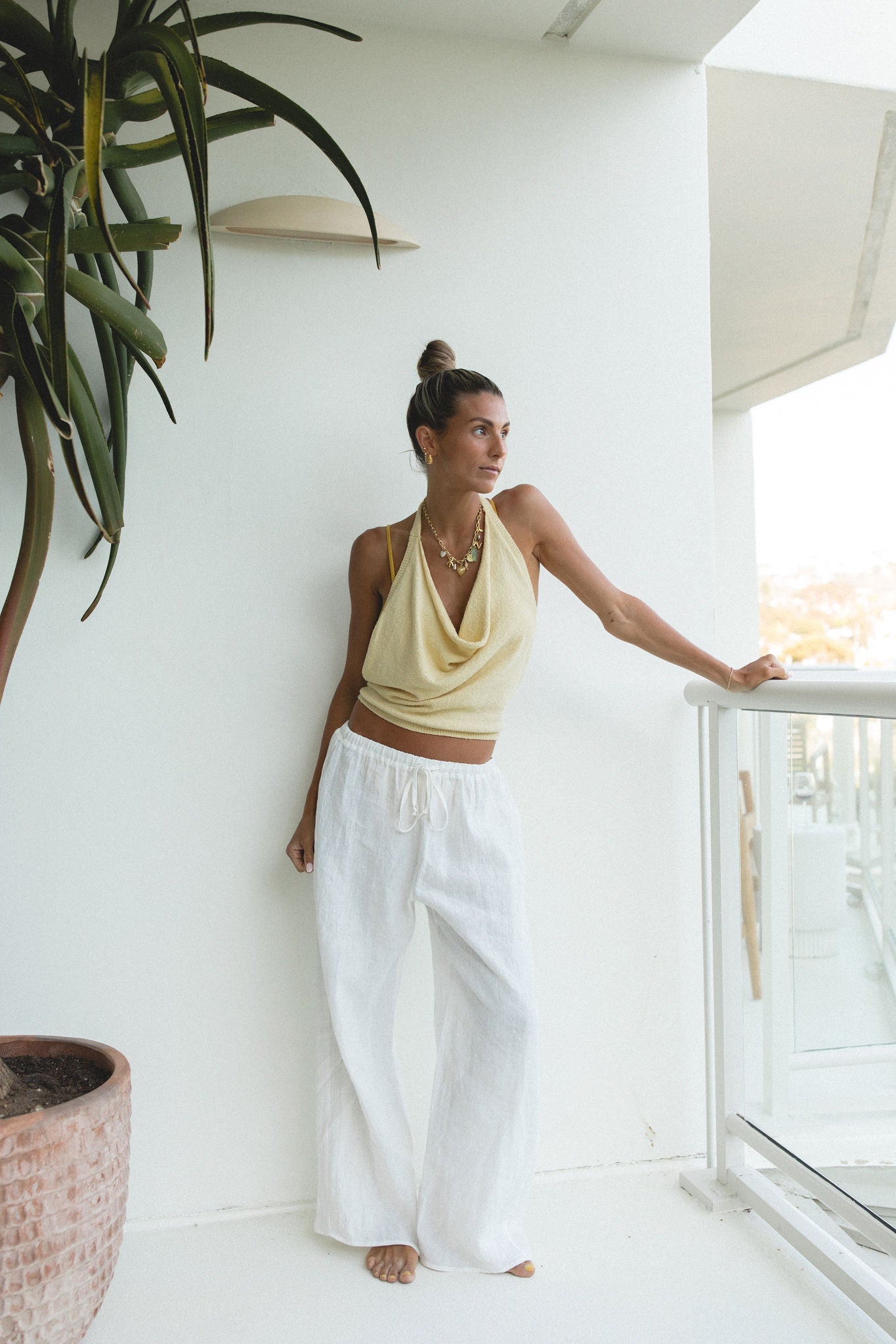 Dusk Cotton Knit Halter Top