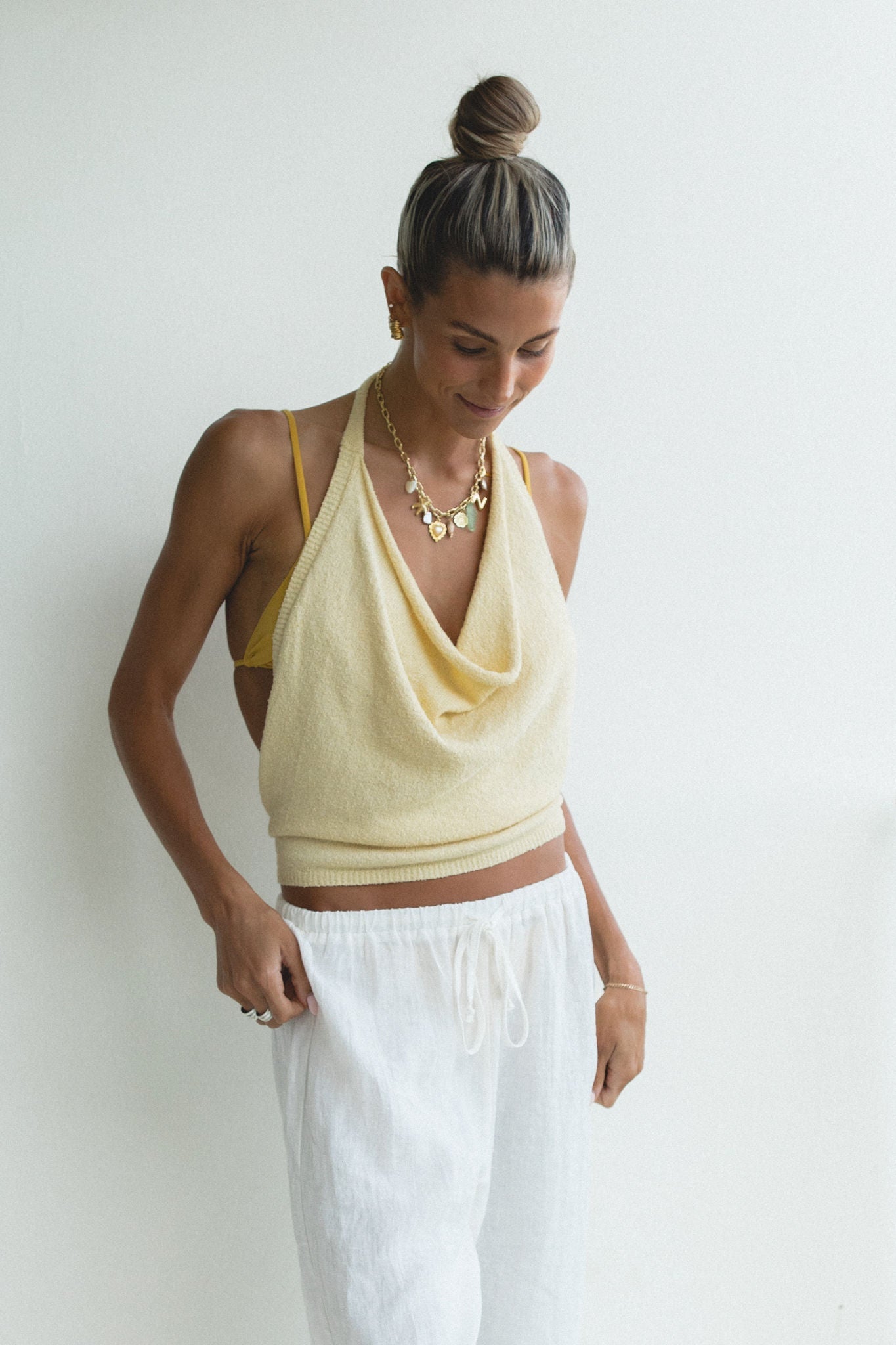 Dusk Cotton Knit Halter Top