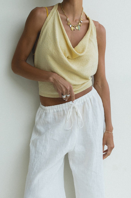 Dusk Cotton Knit Halter Top