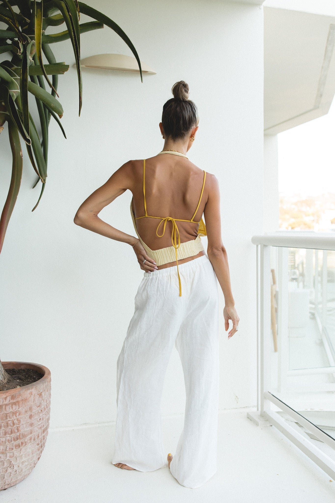 Dusk Cotton Knit Halter Top