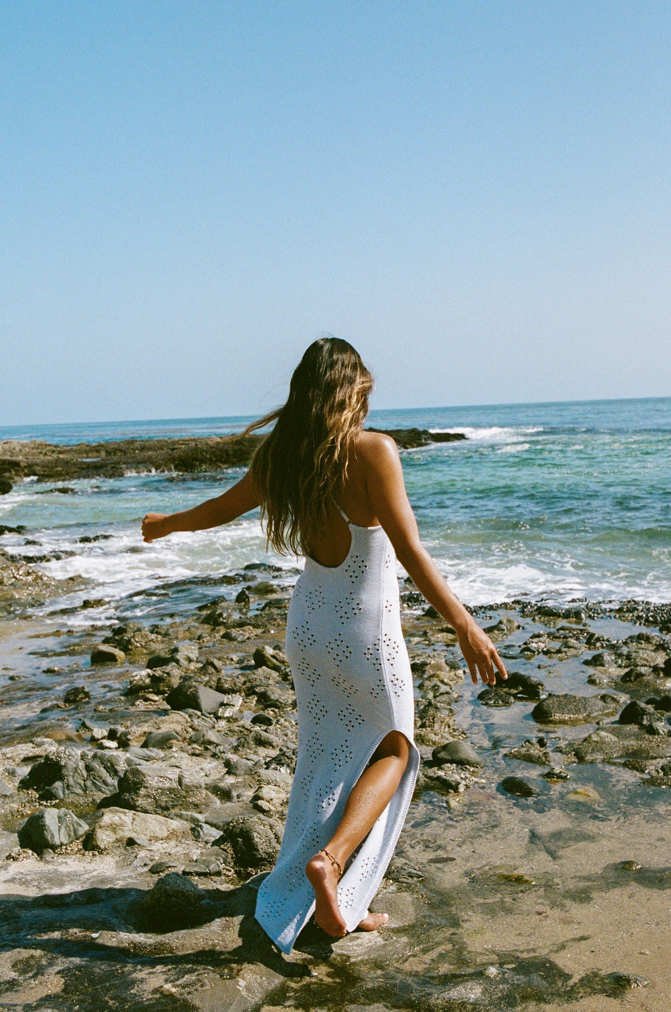 Sweet Tides Knit Halter Dress