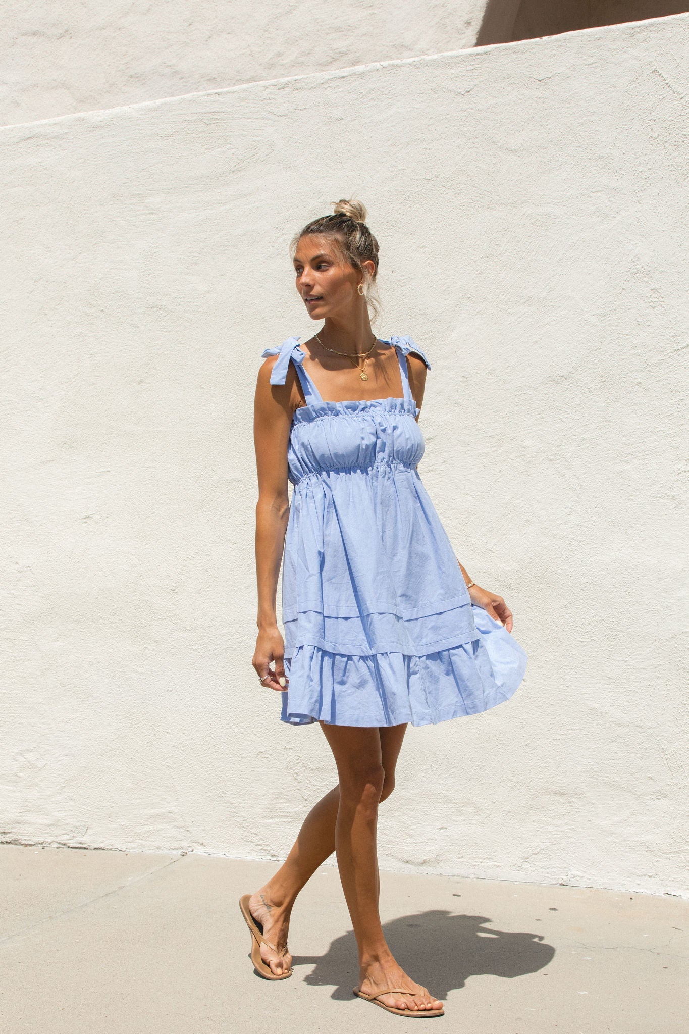 Reverie Woven Cotton Mini Dress