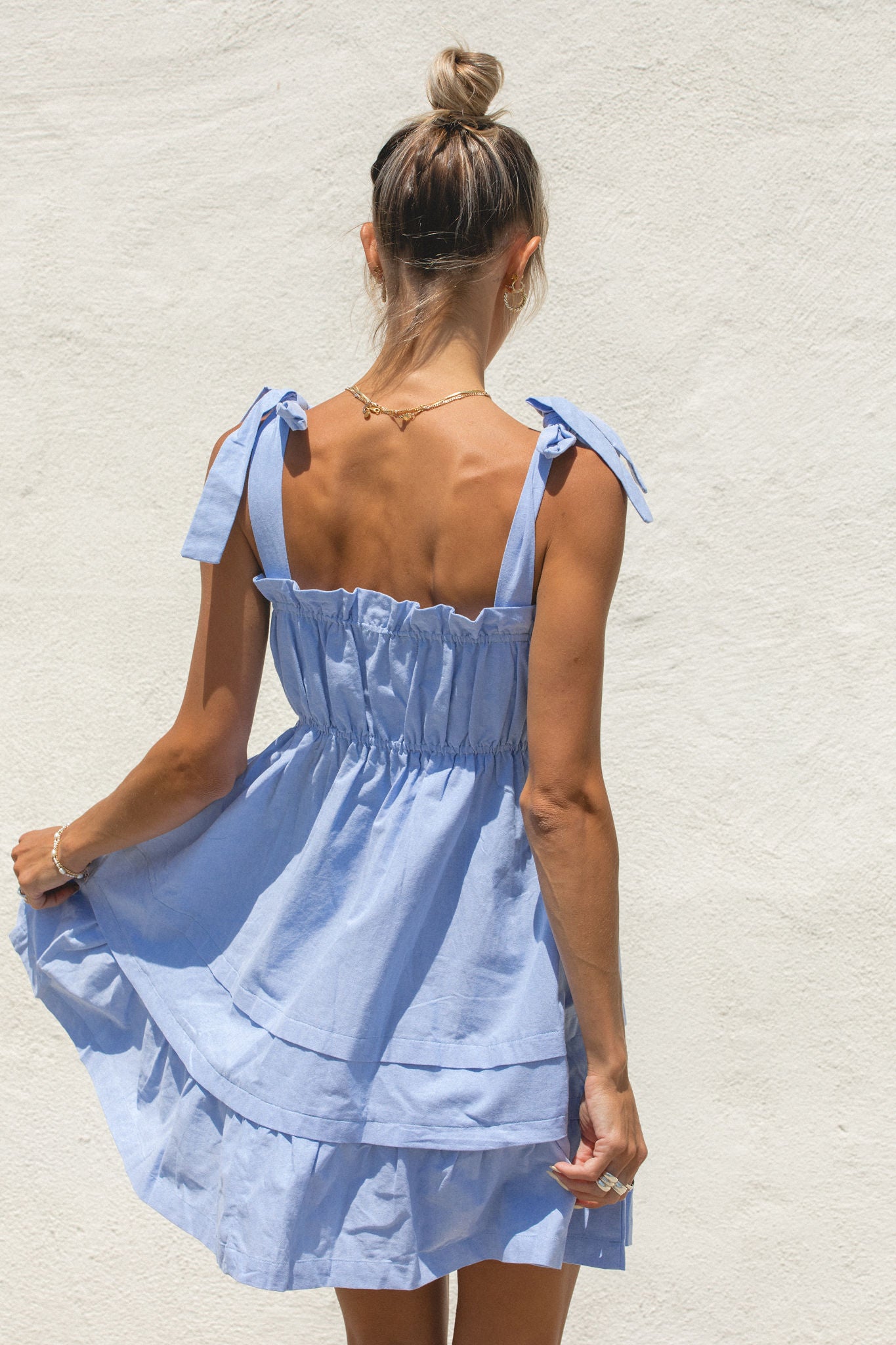 Reverie Woven Cotton Mini Dress