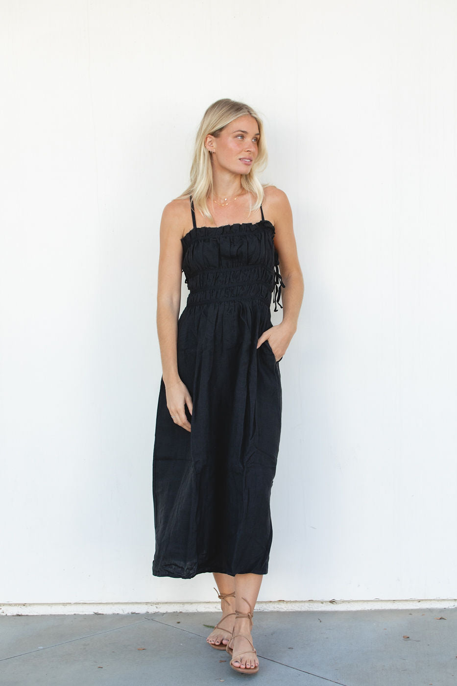 Gigi Linen Tie Dress