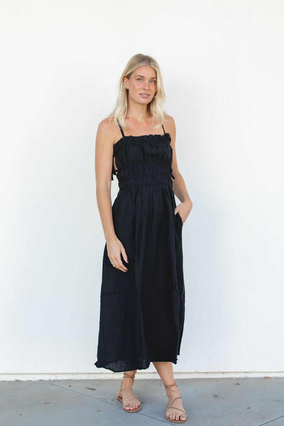 Gigi Linen Tie Dress