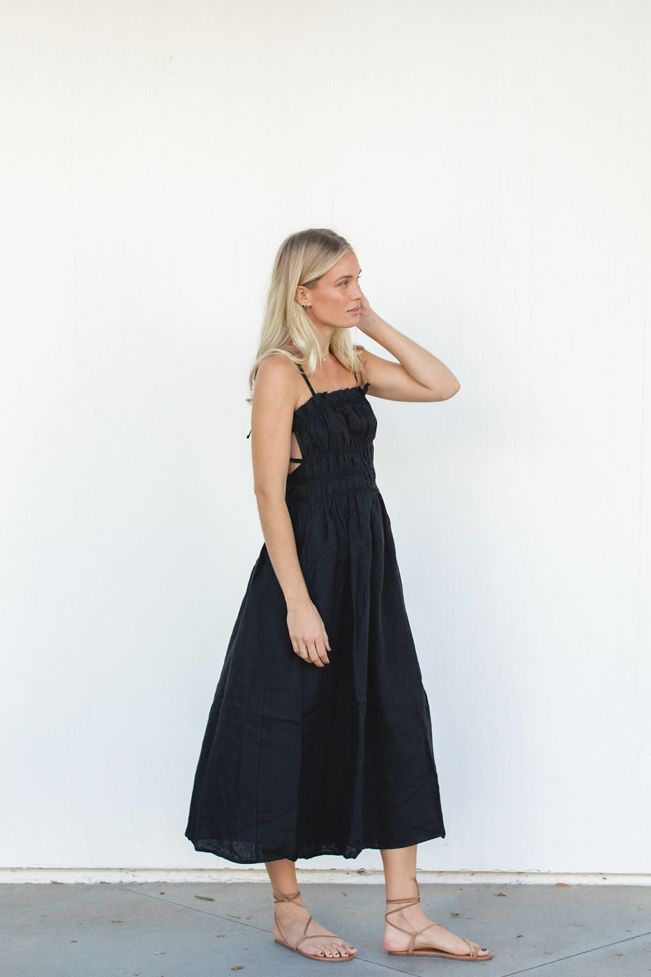 Gigi Linen Tie Dress