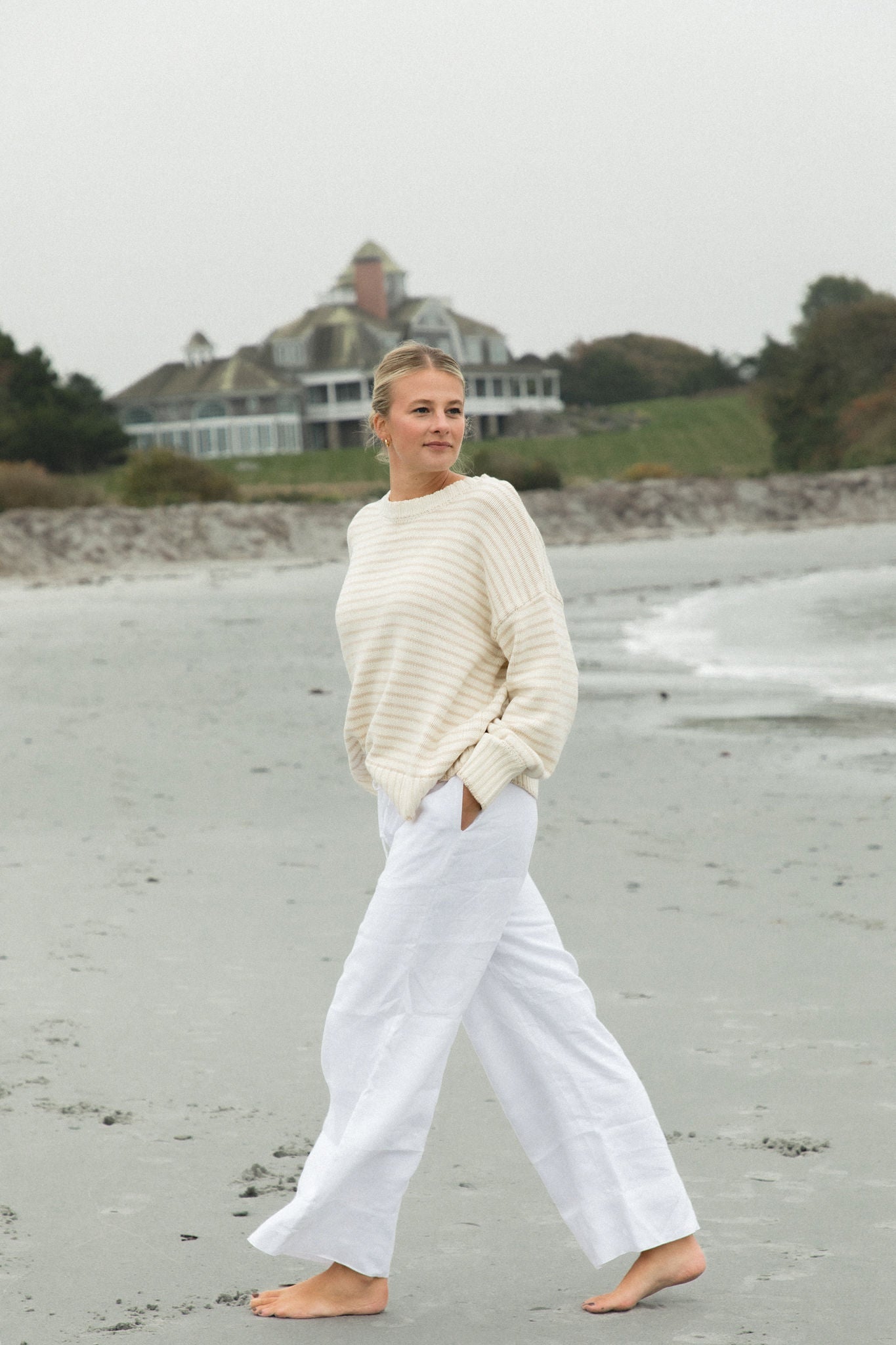 Beachcomber Oversized Knit Striped Sweater