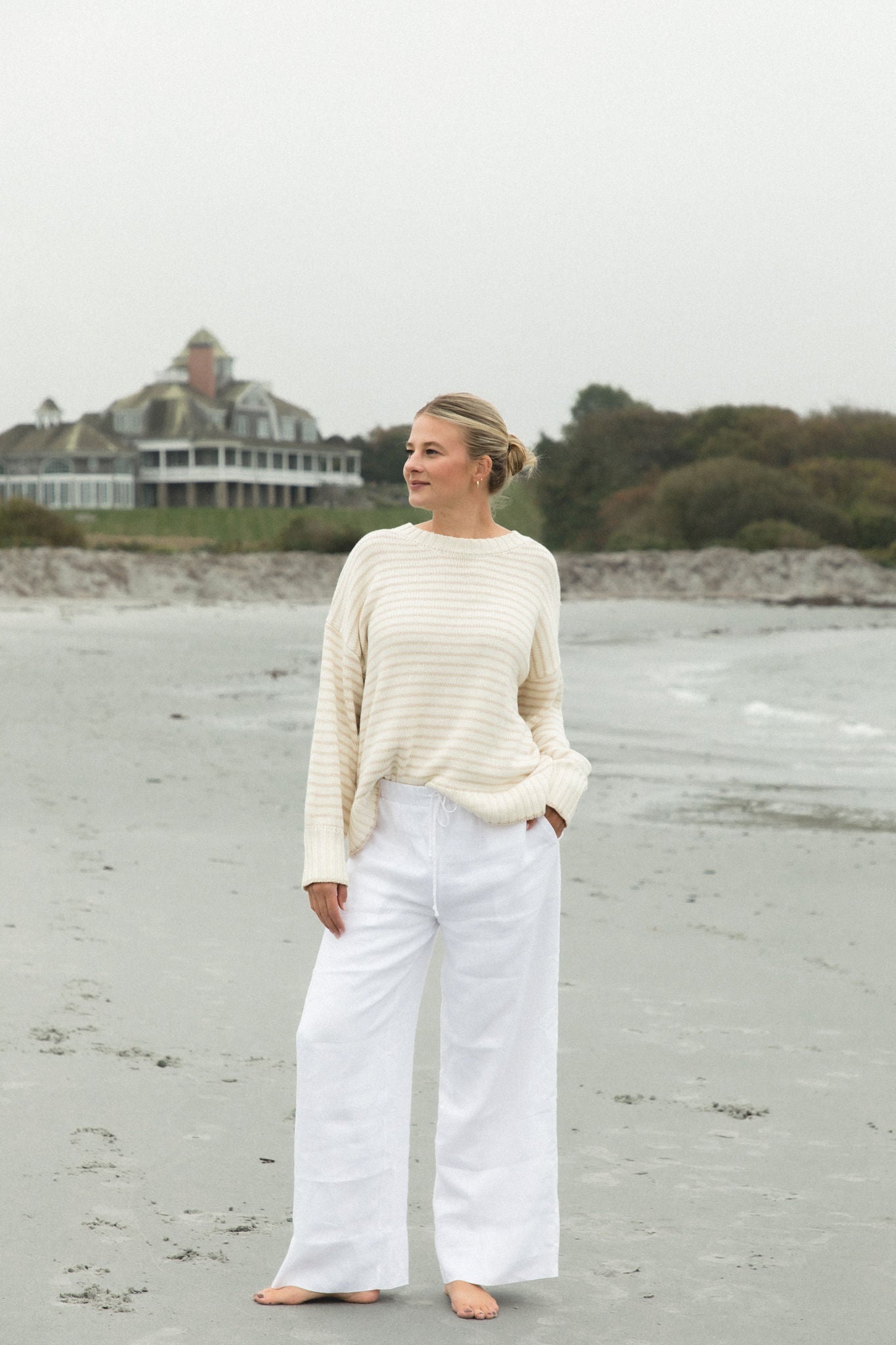 Beachcomber Oversized Knit Striped Sweater