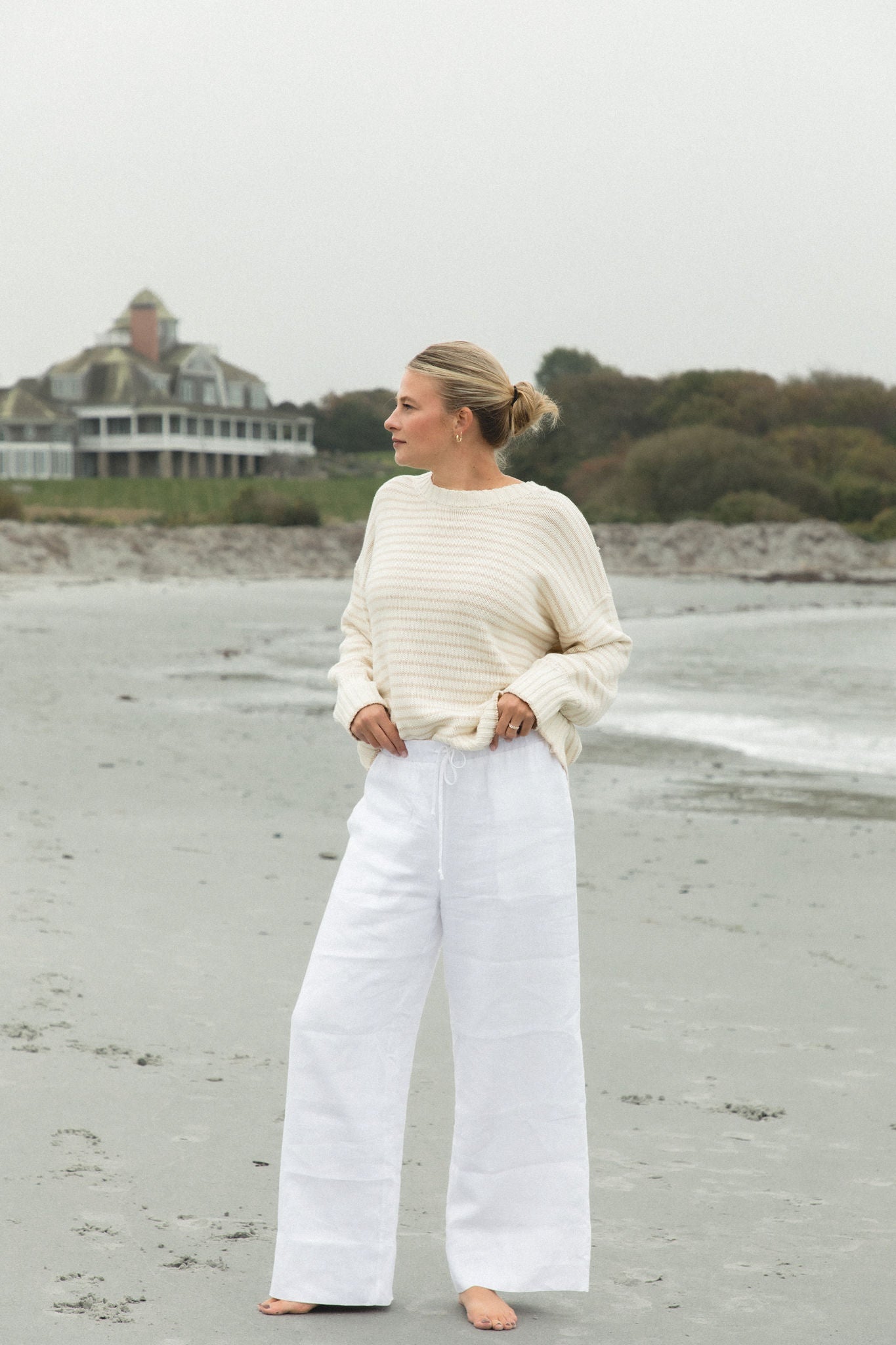 Beachcomber Oversized Knit Striped Sweater