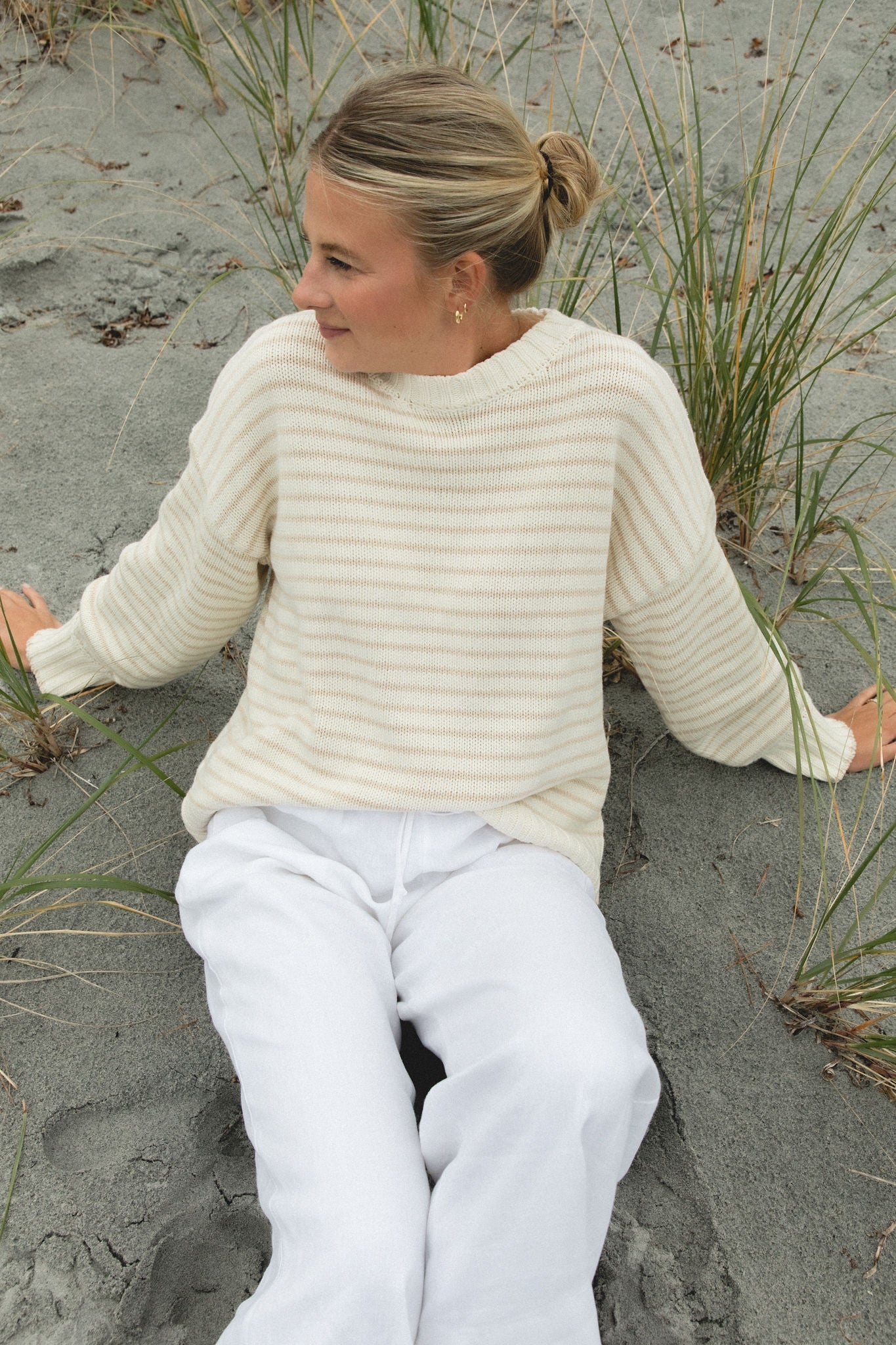 Beachcomber Oversized Knit Striped Sweater