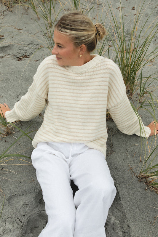 Beachcomber Oversized Knit Striped Sweater