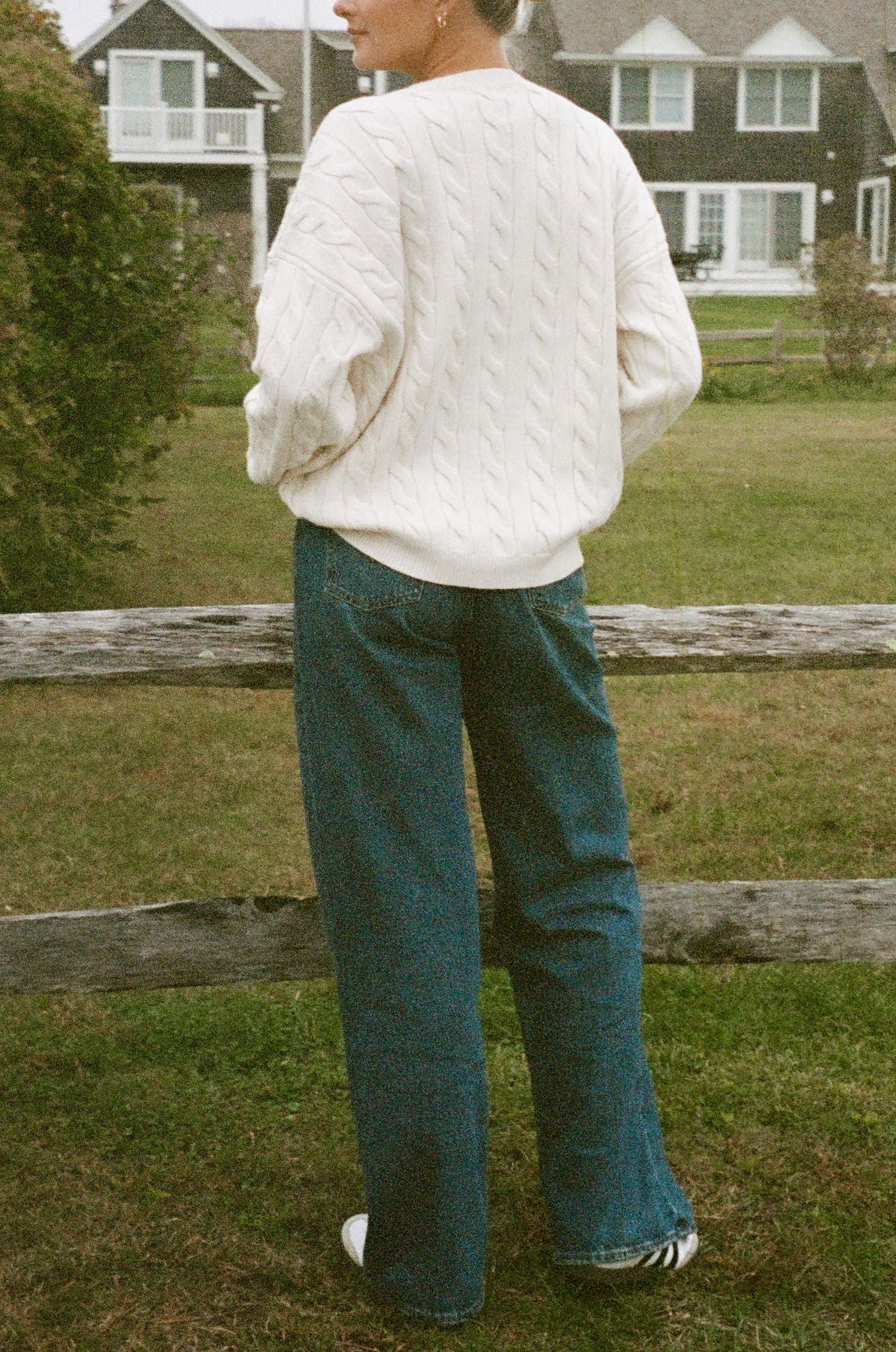 White Water Cable Knit Sweater