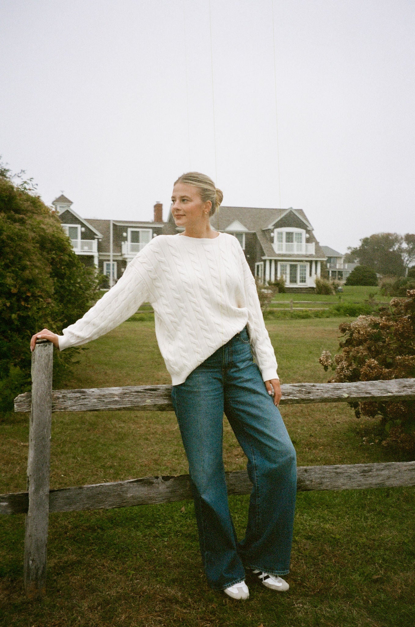 White Water Cable Knit Sweater