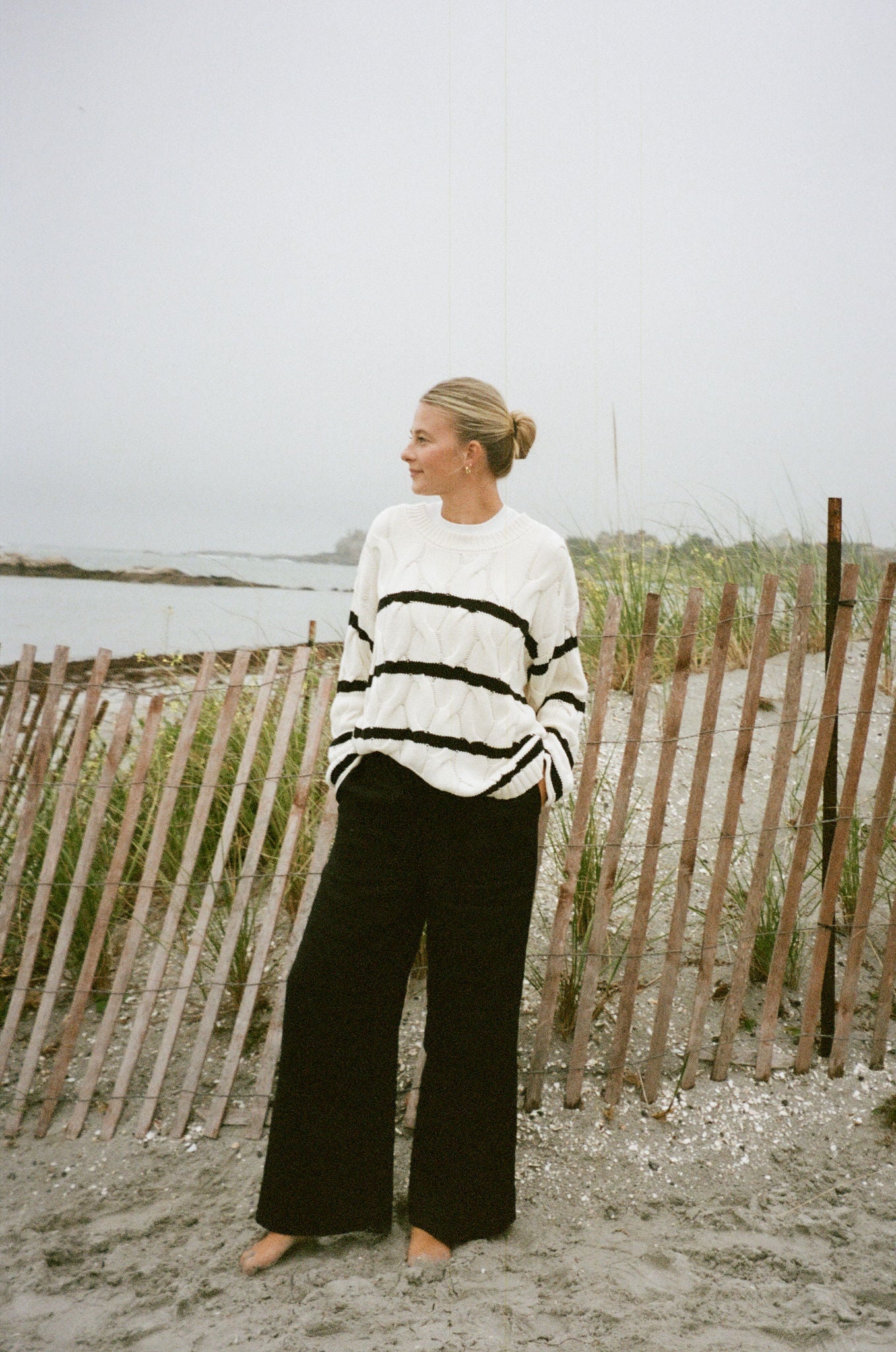Pacific Shore Oversized Cable Knit Sweater