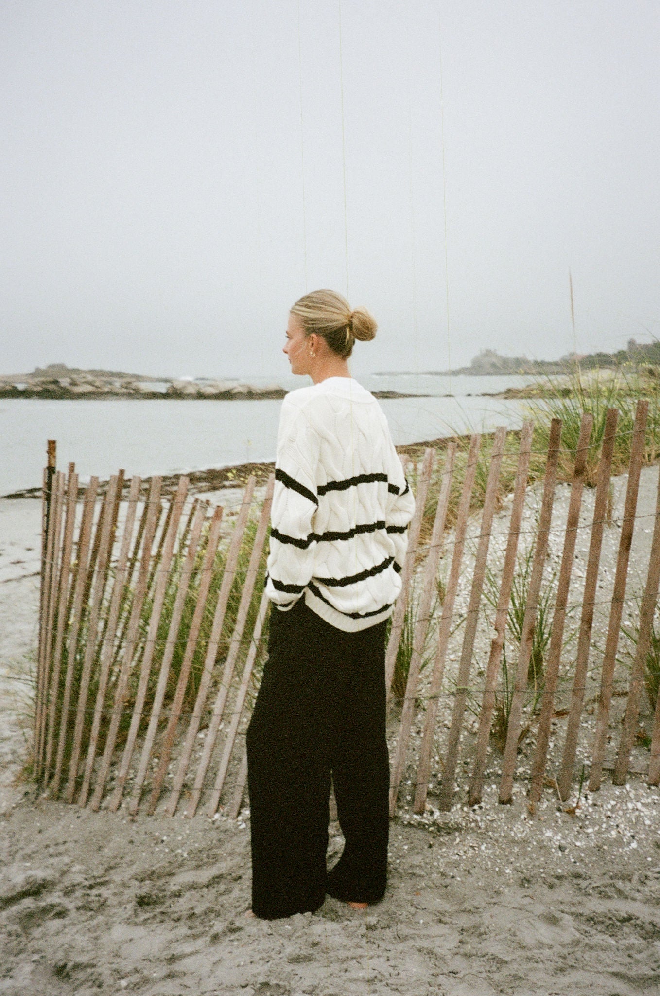 Pacific Shore Oversized Cable Knit Sweater