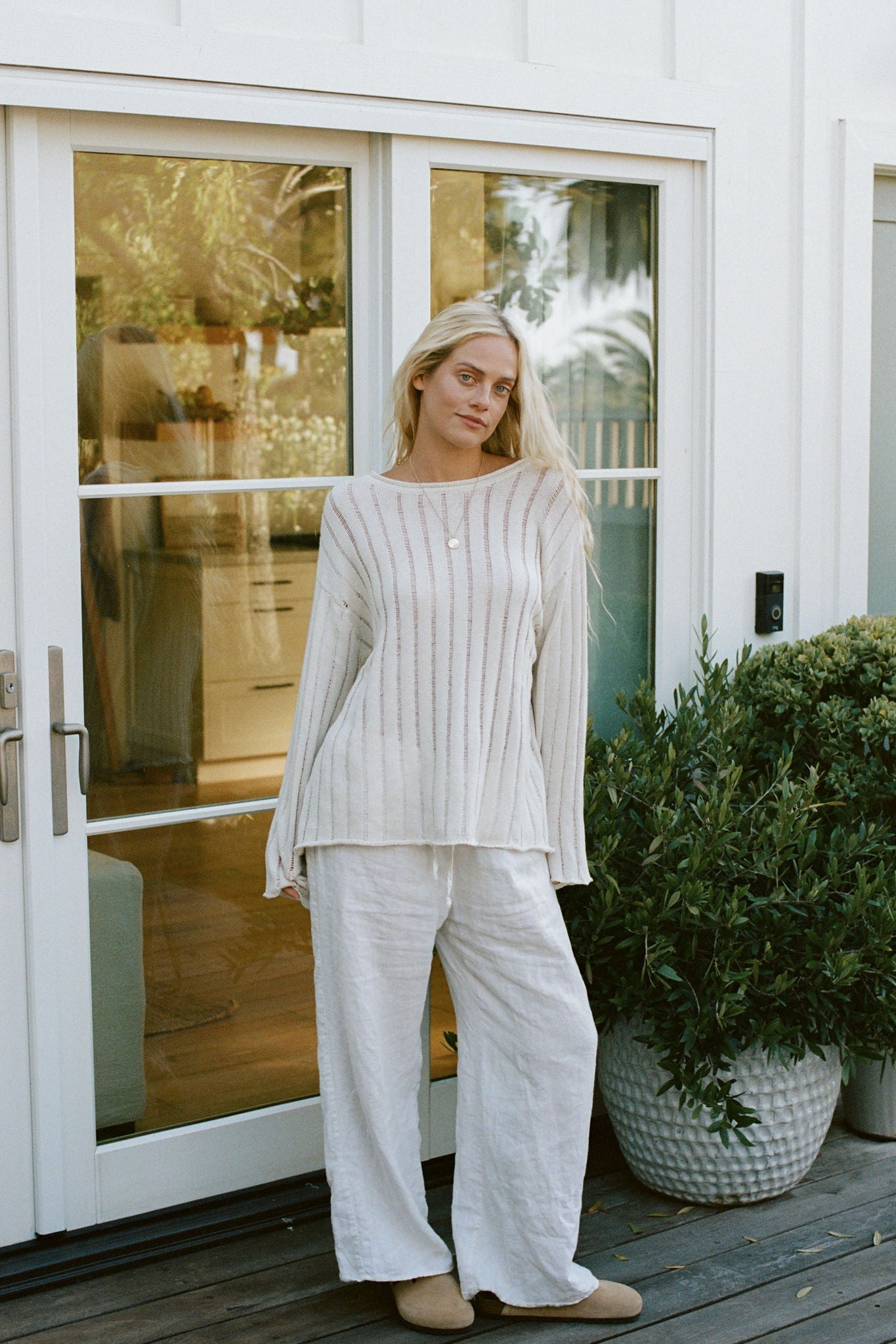 Sandy Shores Ribbed Cotton Sweater
