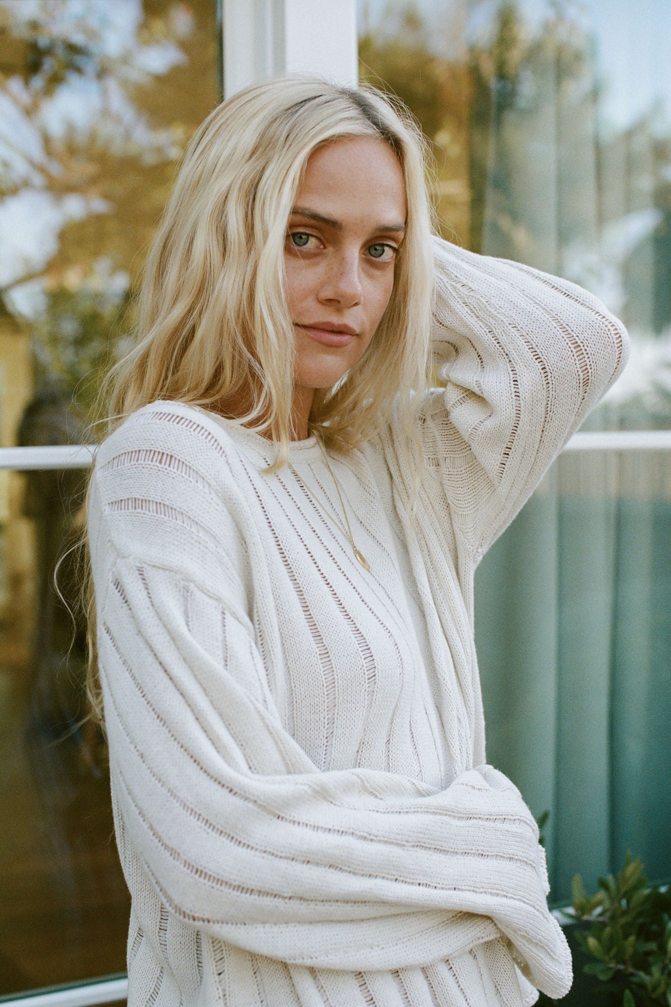 Sandy Shores Ribbed Cotton Sweater