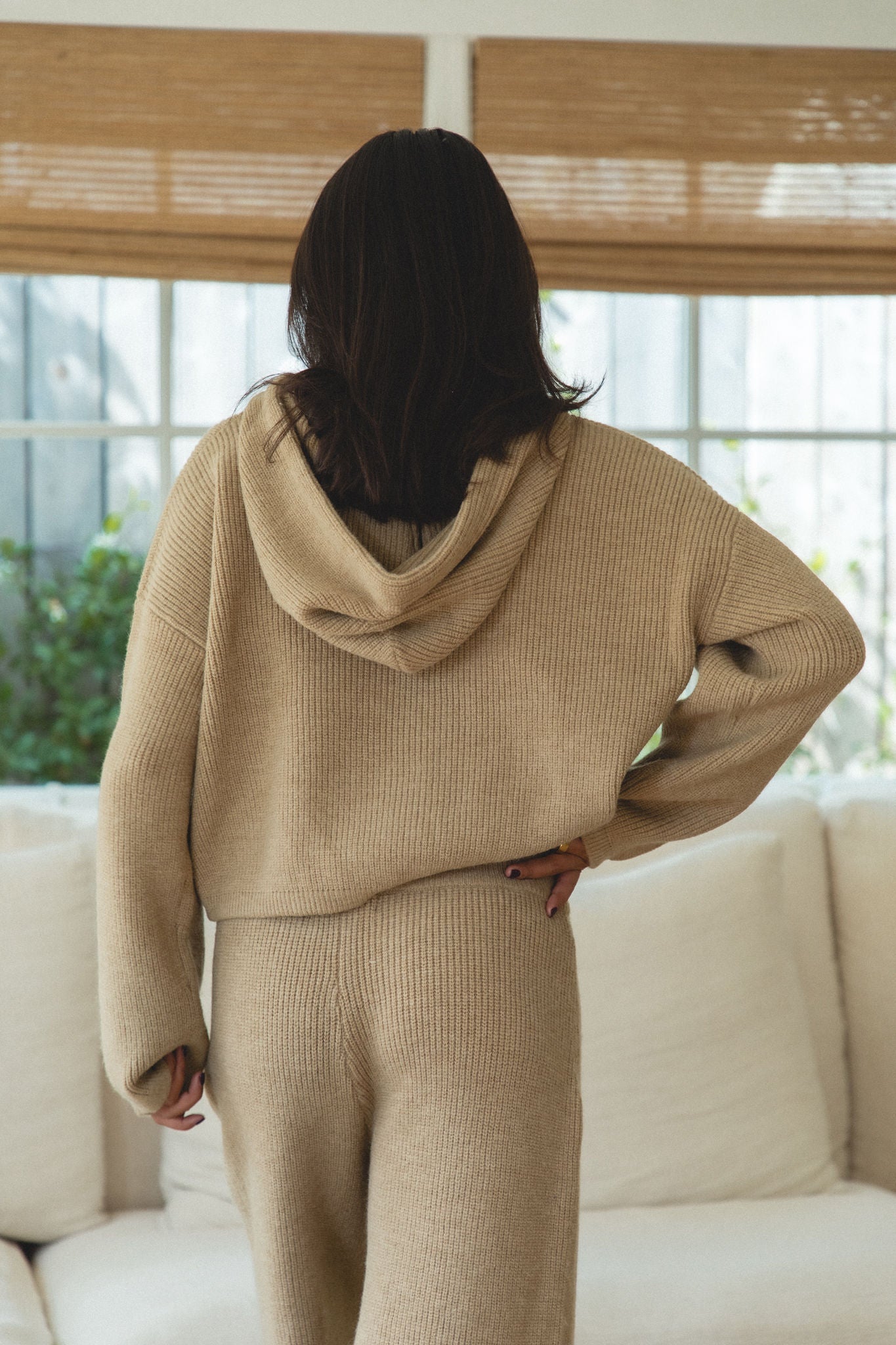 Autumn Wave Knit Sweater Hoodie Top