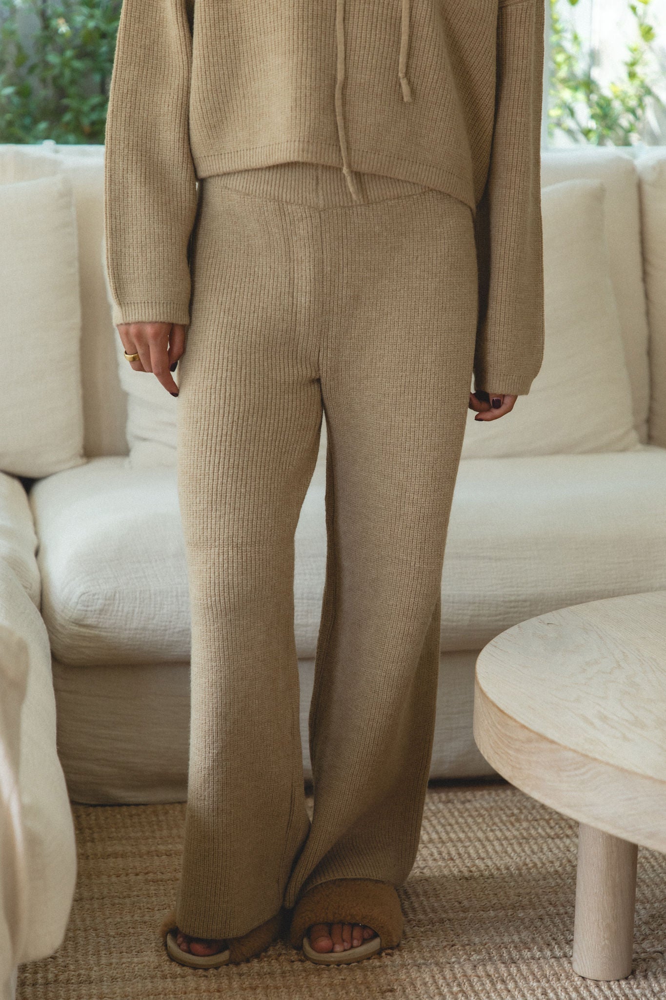 Autumn Wave Knit Sweater Pants