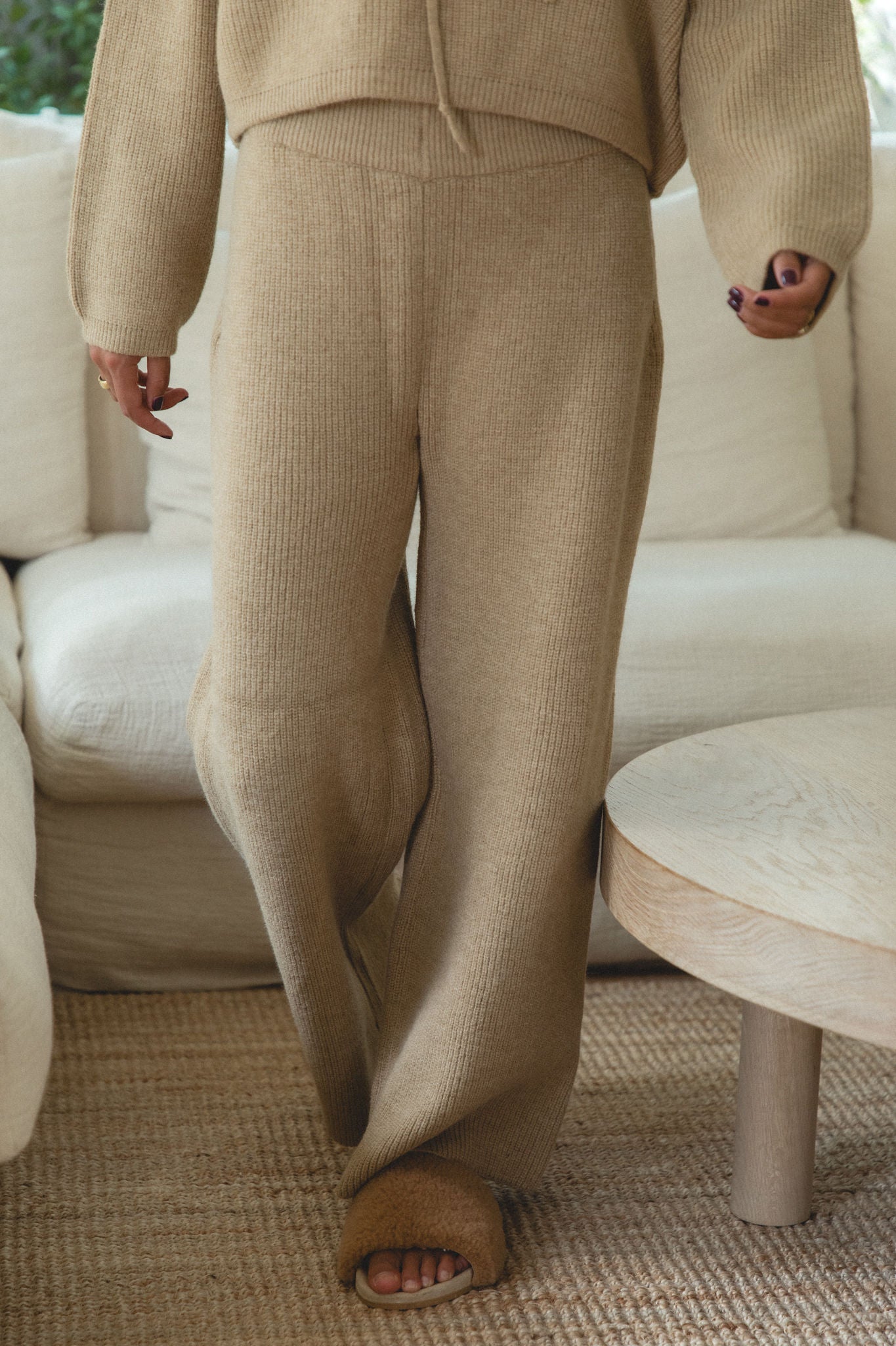 Autumn Wave Knit Sweater Pants
