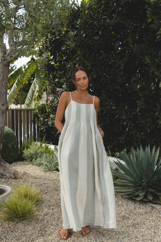 Bay Breeze Cotton Gauze Maxi Dress