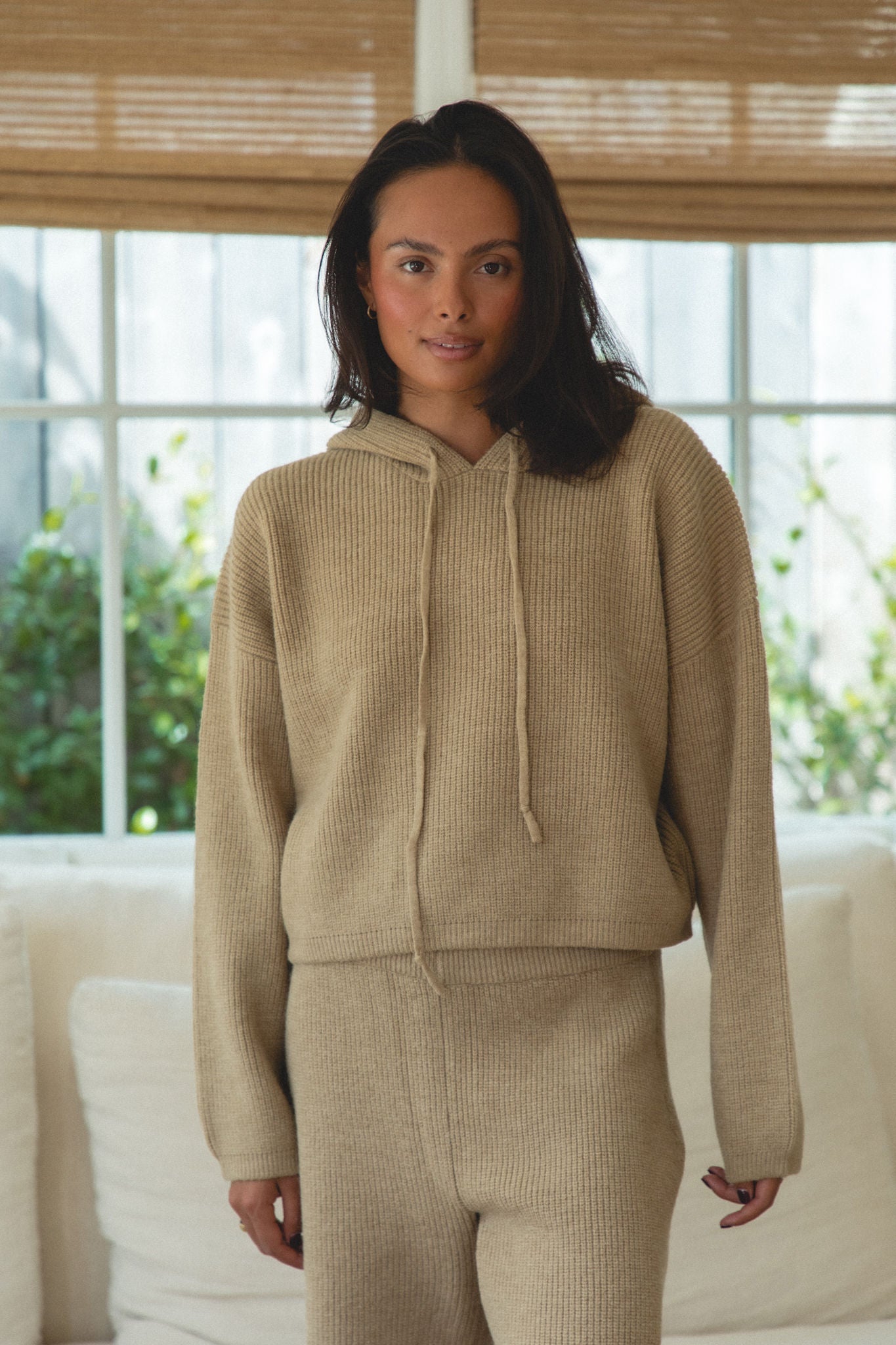 Autumn Wave Knit Sweater Hoodie Top