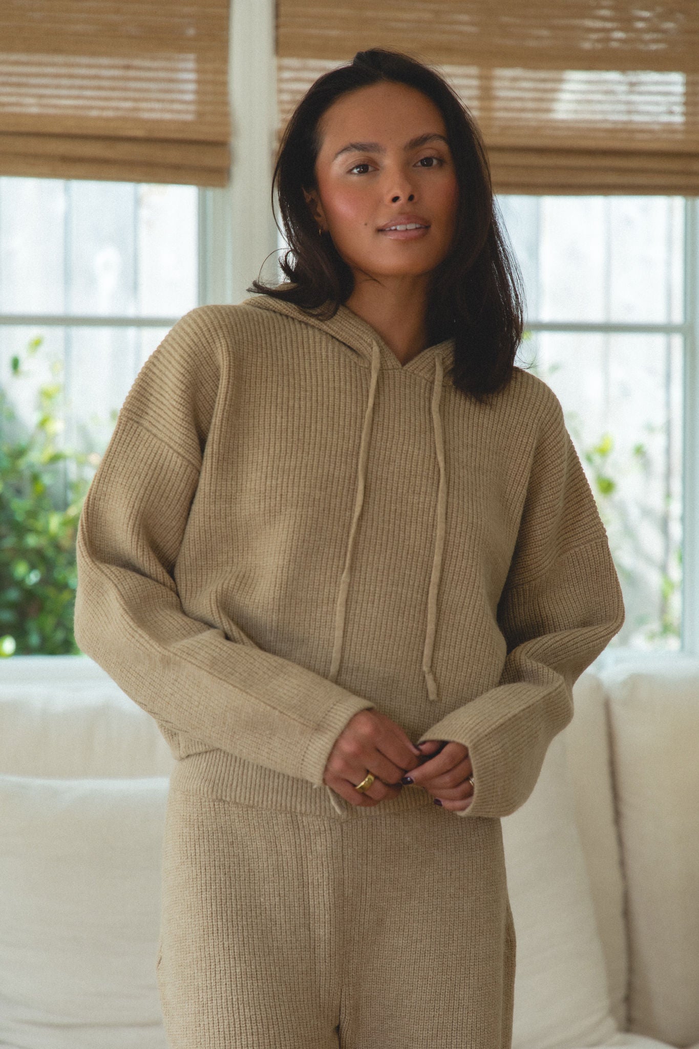 Autumn Wave Knit Sweater Hoodie Top