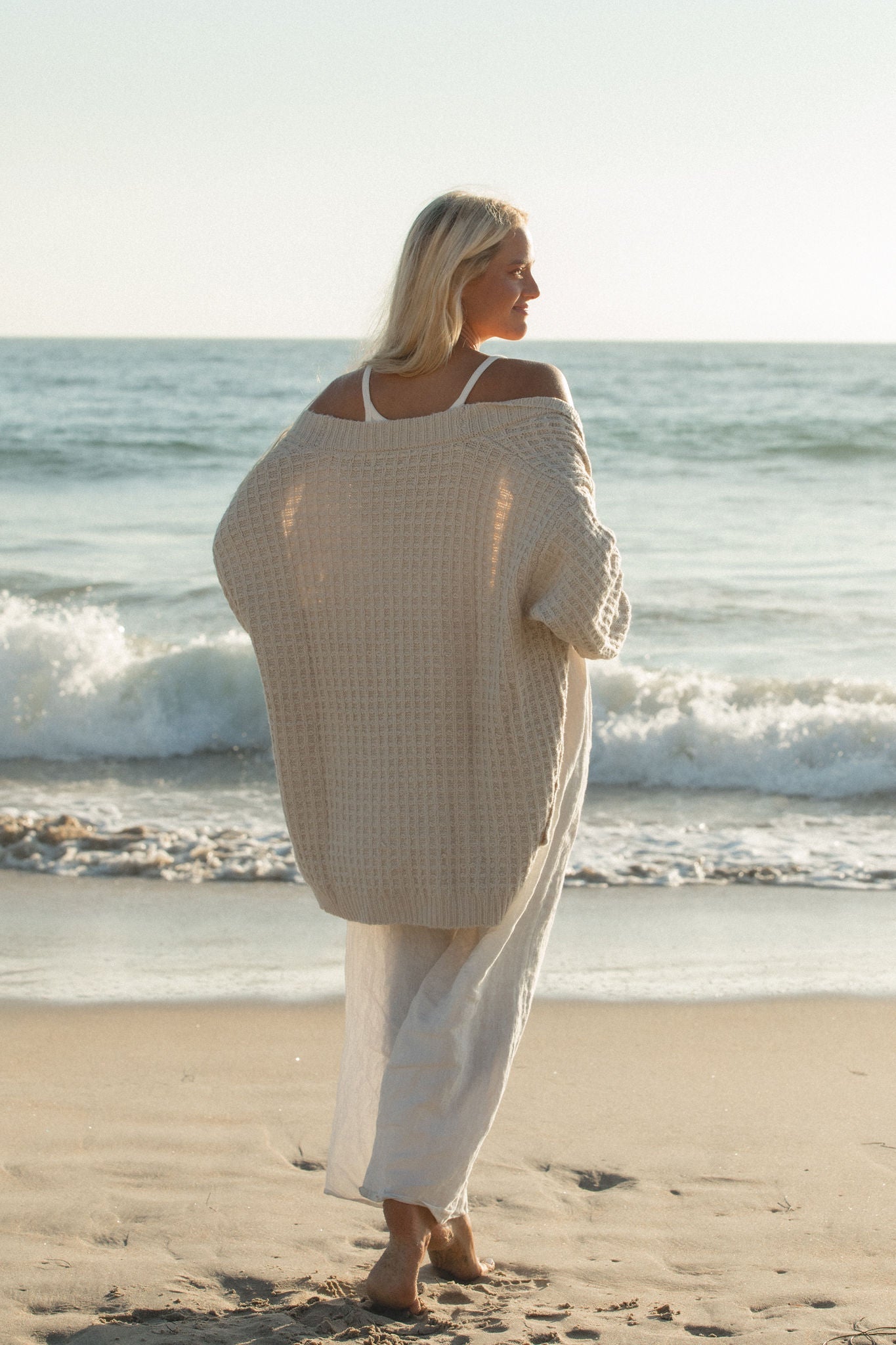 Winter Sun Waffle Knit Cardigan