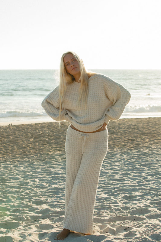 Warm Sands Waffle Knit Pants
