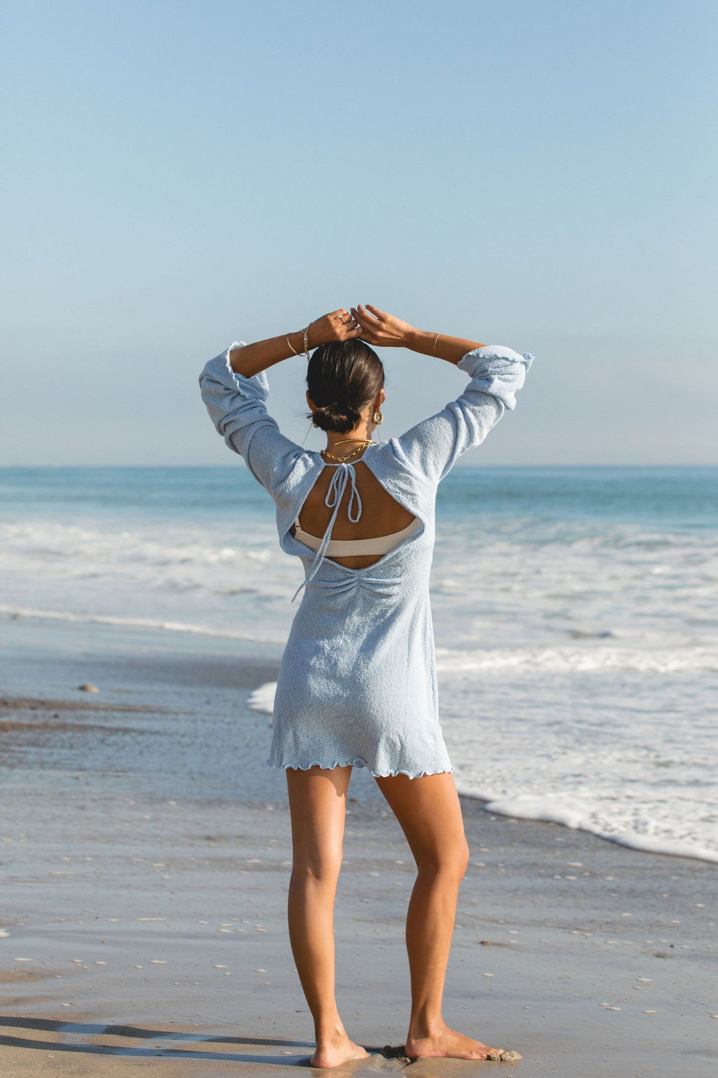 High Seas Long Sleeve Mini Dress
